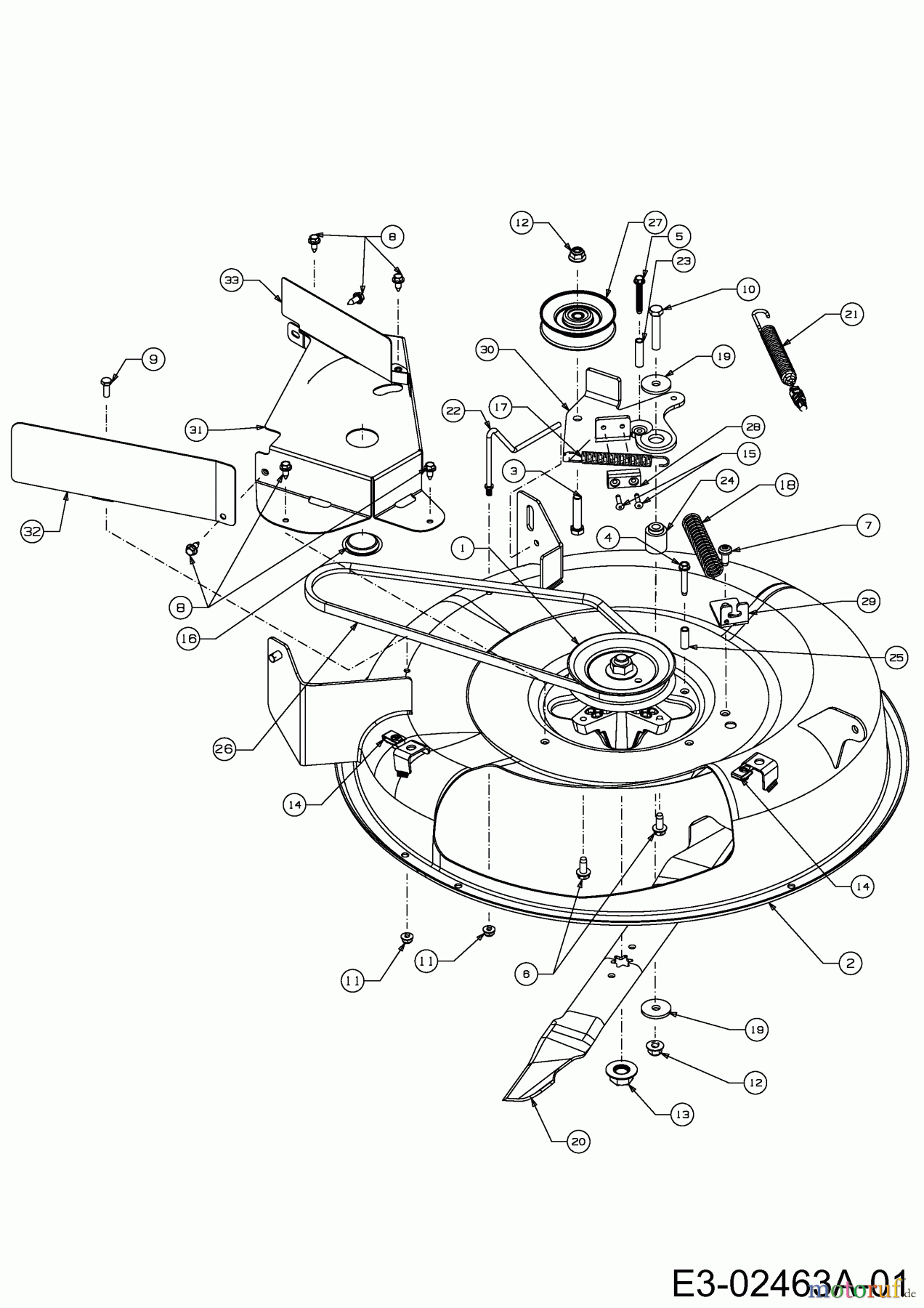 MTD Lawn tractors Minirider 60 SD 13A625JC600 (2014) Mowing deck C (24
