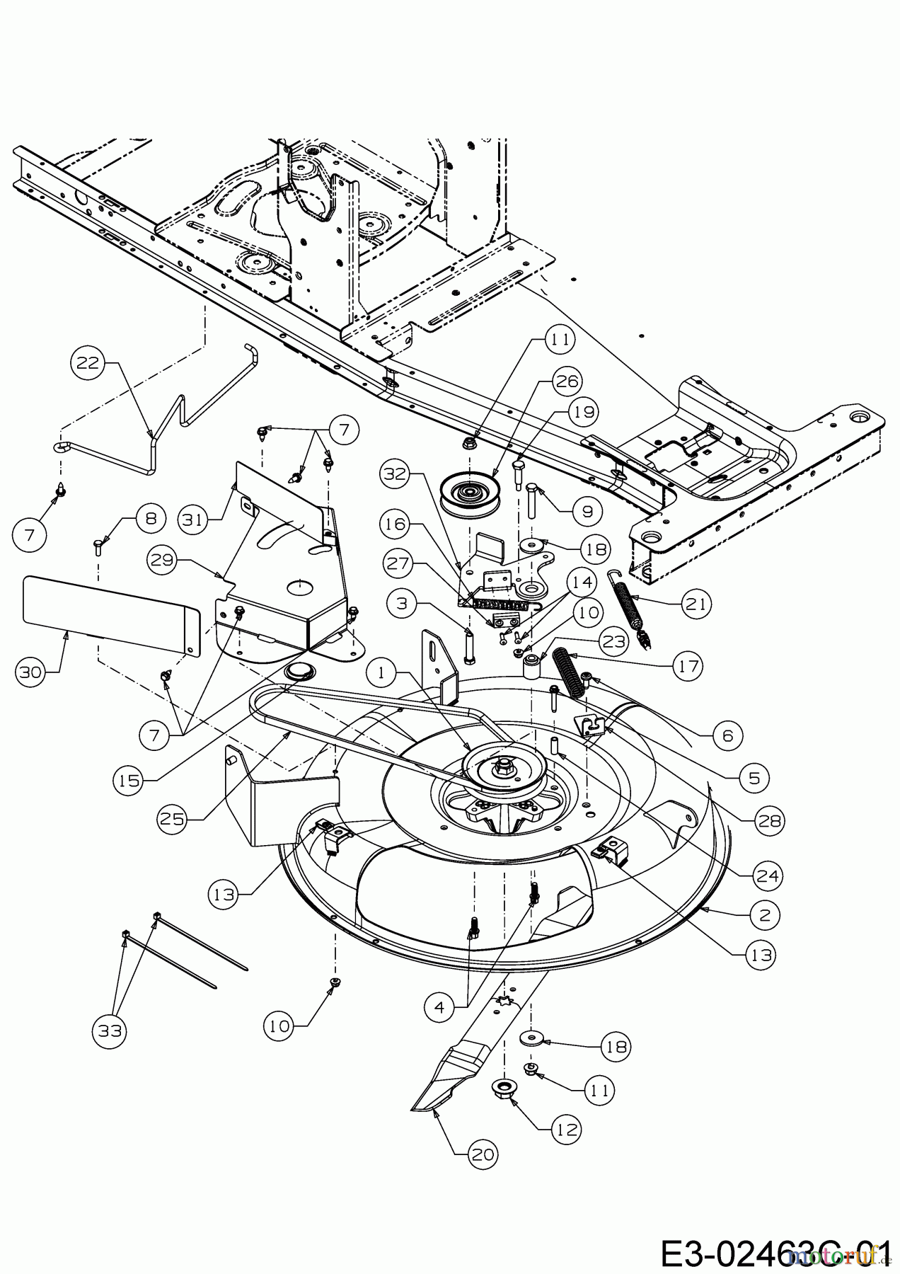  MTD Rasentraktoren Minirider 60 SDE 13AA26JC600  (2017) Mähwerk C (24
