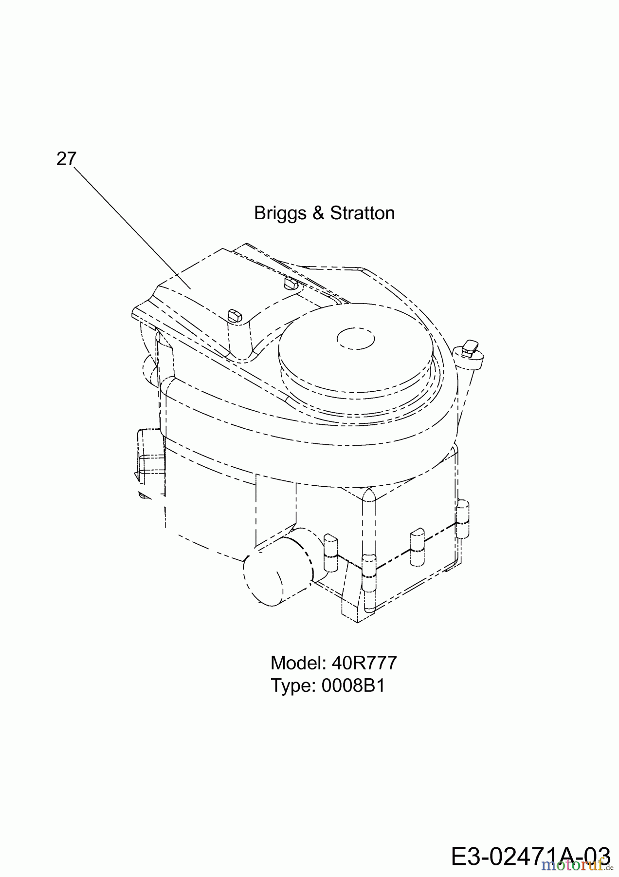  Masport Lawn tractors HVT 4200 13AT93GS319  (2014) Engine Briggs & Stratton