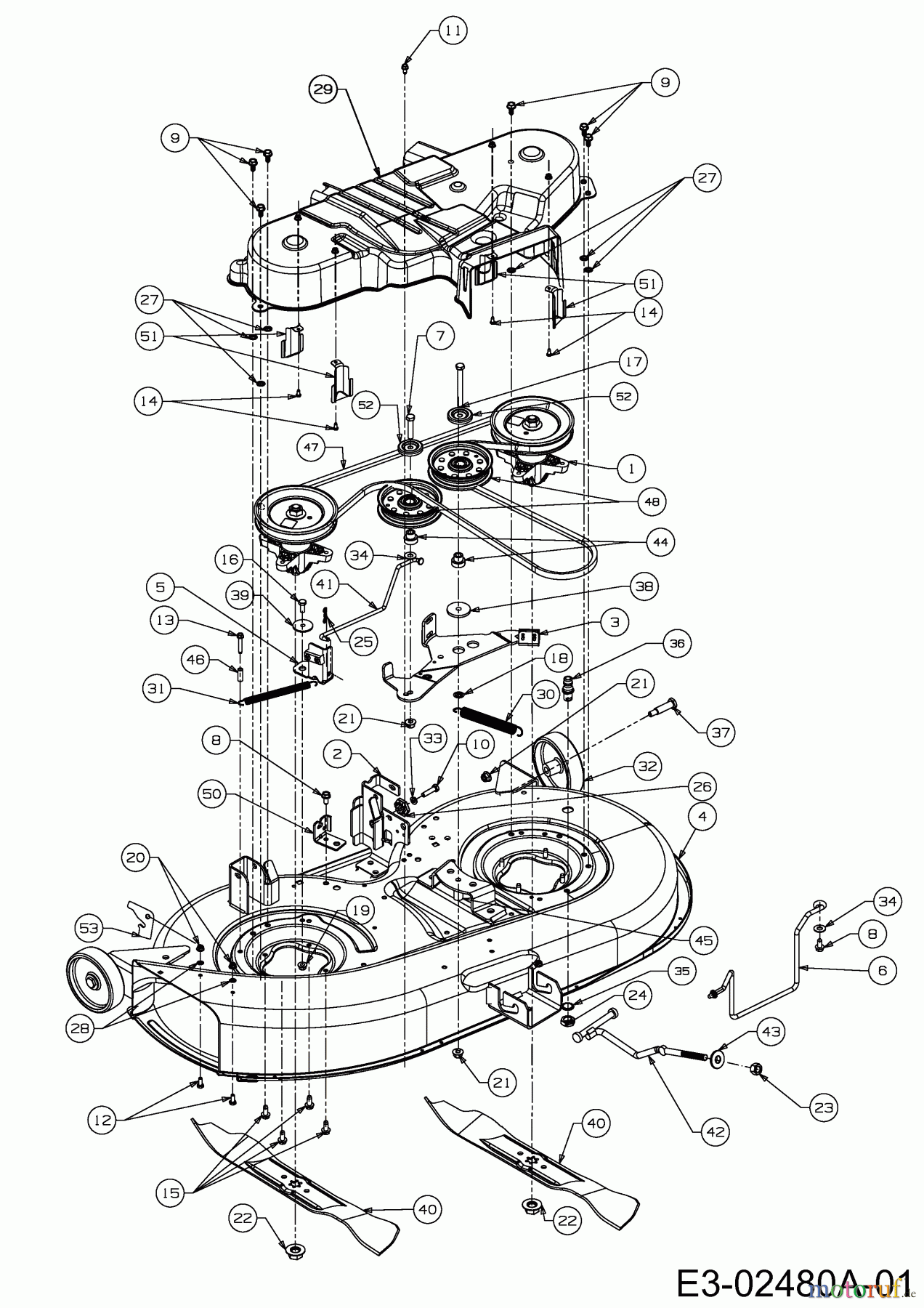  Colombia Lawn tractors PX 18 KT 107 H 13HG79GG646  (2014) Mowing deck G (42
