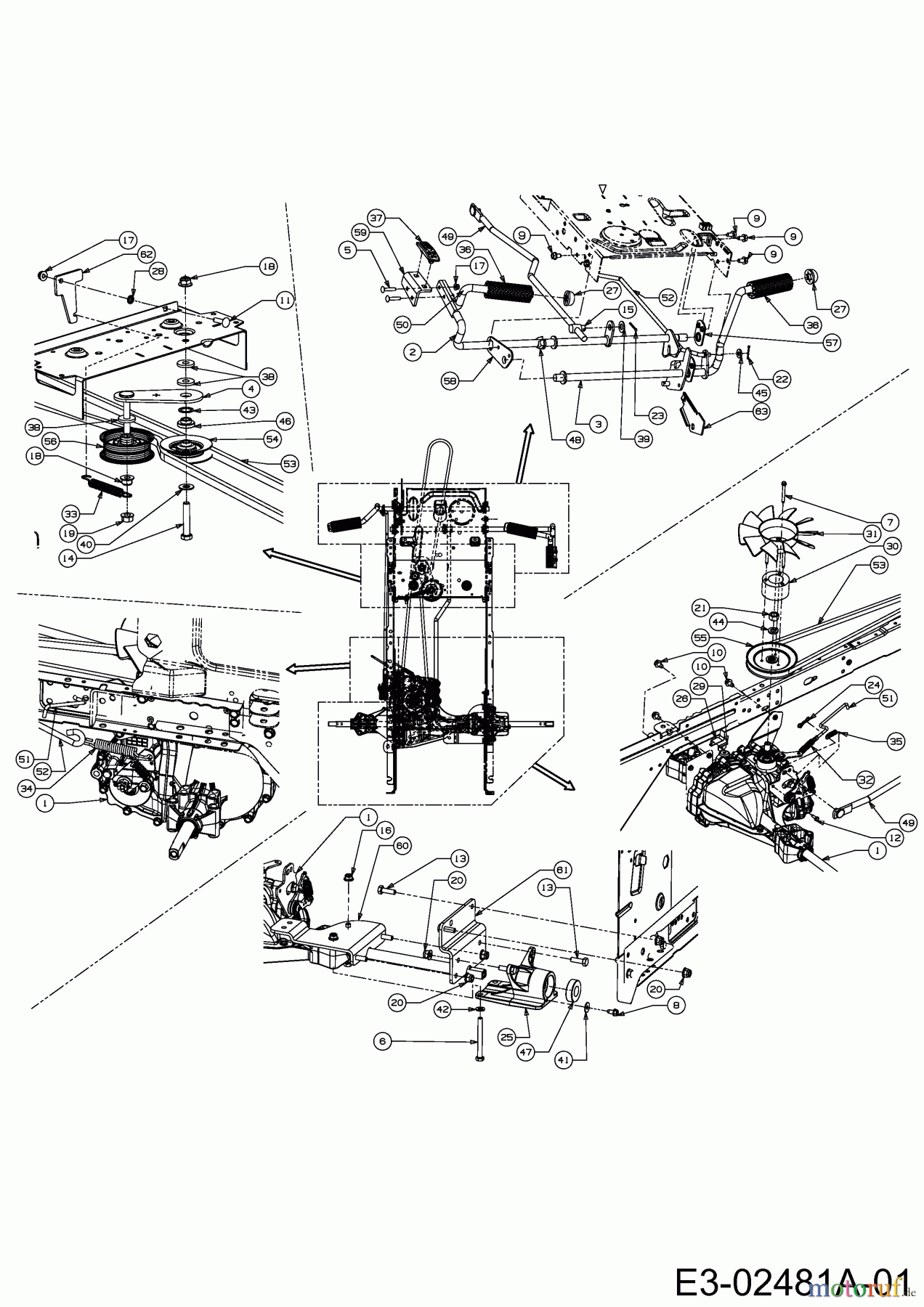  Colombia Lawn tractors PX 180 KT 105 H 13HG71GN646  (2014) Drive system