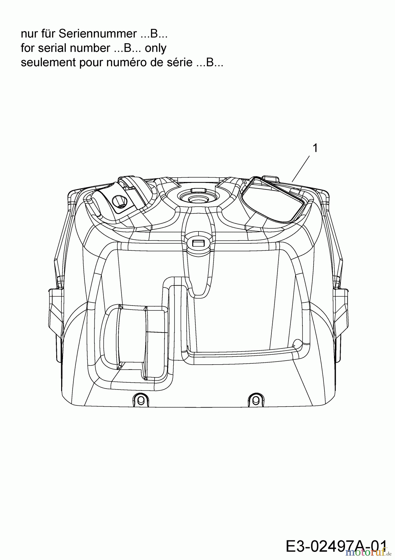 Troy-Bilt Lawn tractors Horse XP 46 13AX79KT309  (2015) Dashboard upper part