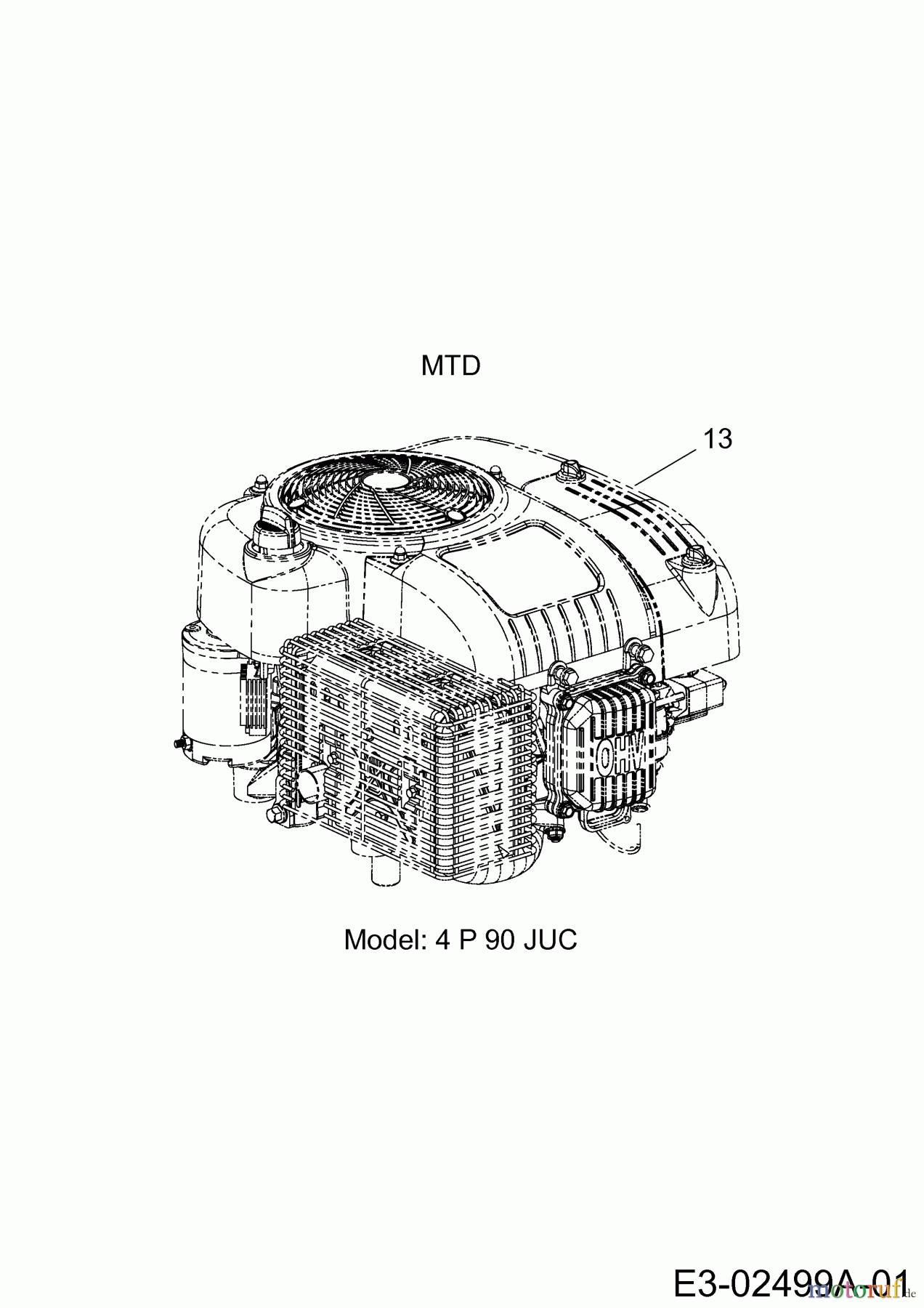  MTD Lawn tractors 420/38 13B2765F306  (2014) Engine MTD