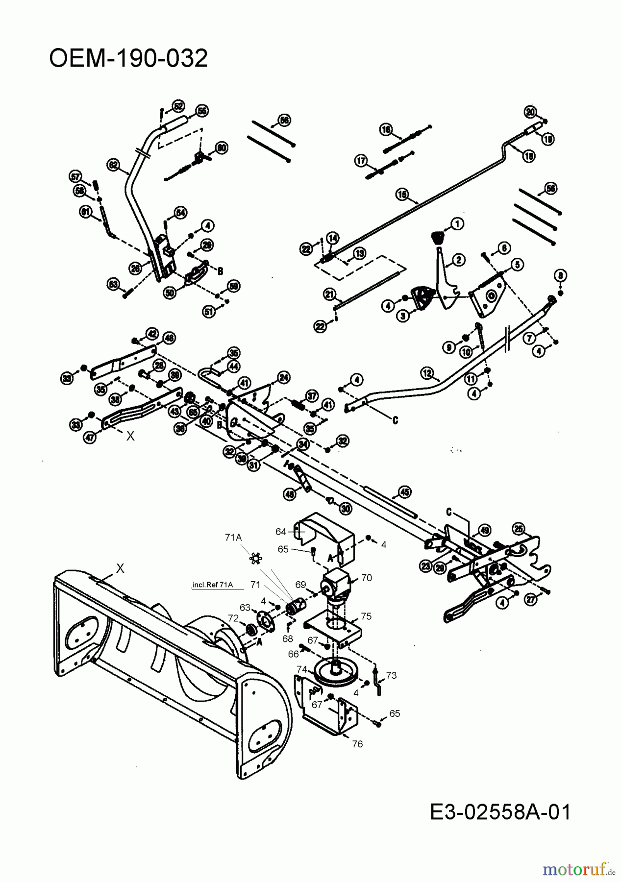 MTD Accessories Accessories garden and lawn tractors Snow throwers for 800 series (RT-99) OEM-190-032 (2006) Auger housing lift, Gearbox