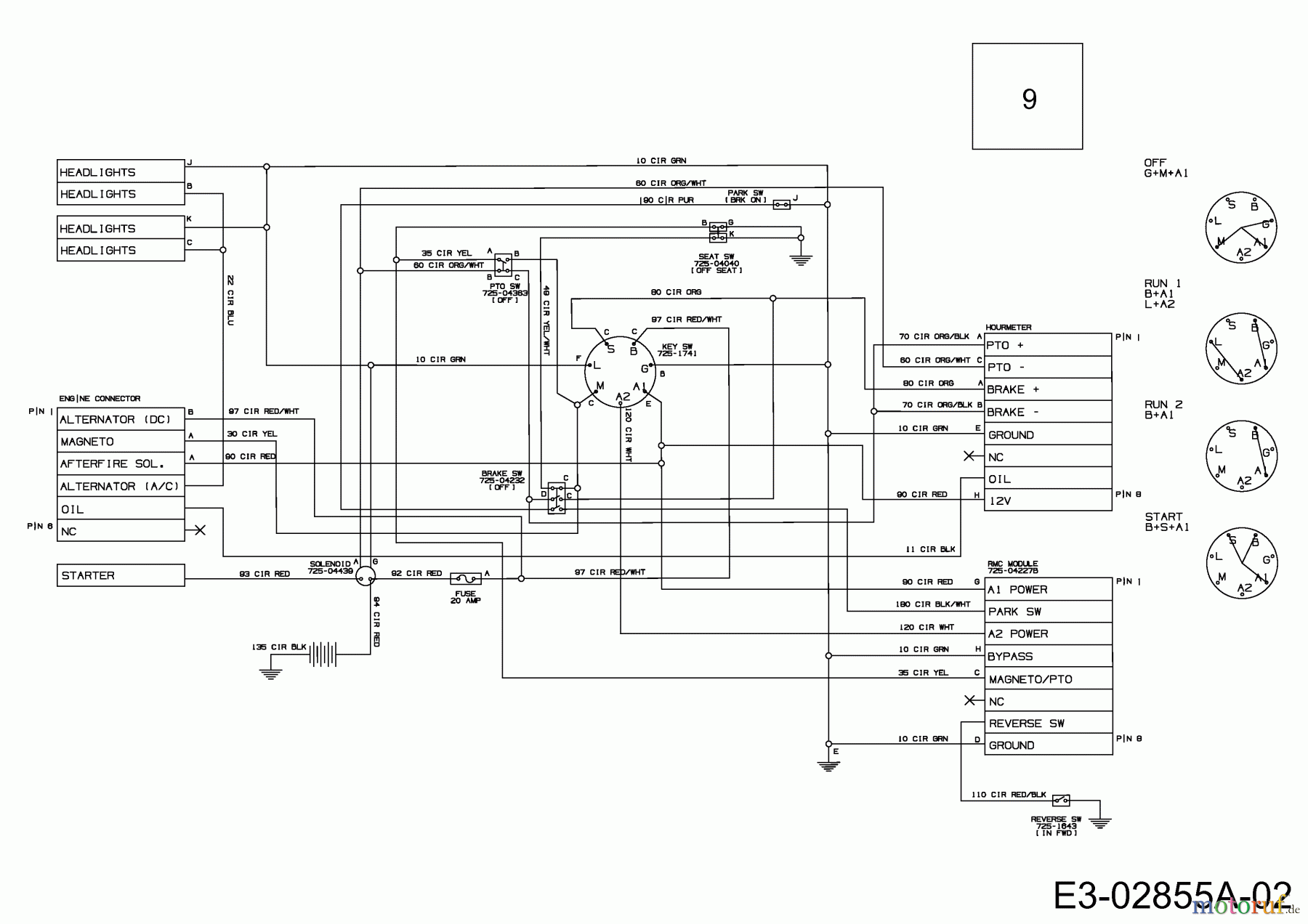  Rasor Lawn tractors V 160 13HN93KF618  (2014) Wiring diagram