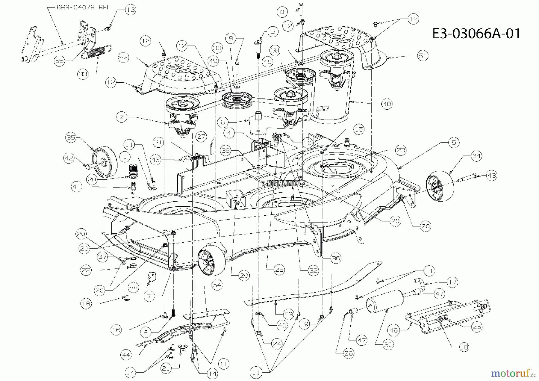 Massey Ferguson Garden tractors MF 50-23 SD 14AB13CP695 (2007) Mowing deck P (50