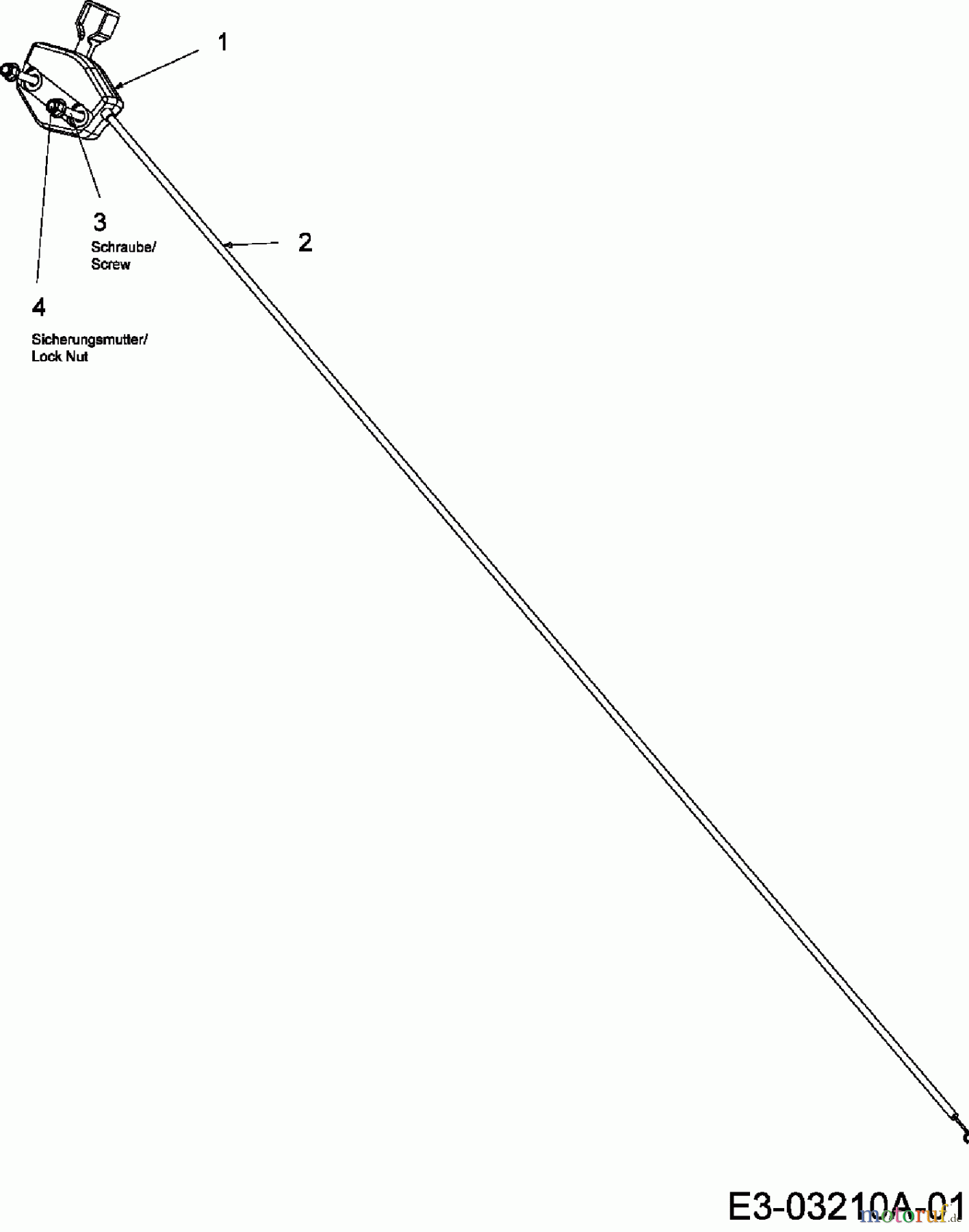  MTD Petrol mower self propelled 46 SPHM-HQ 12D-J2AQ616  (2009) Throttle Control