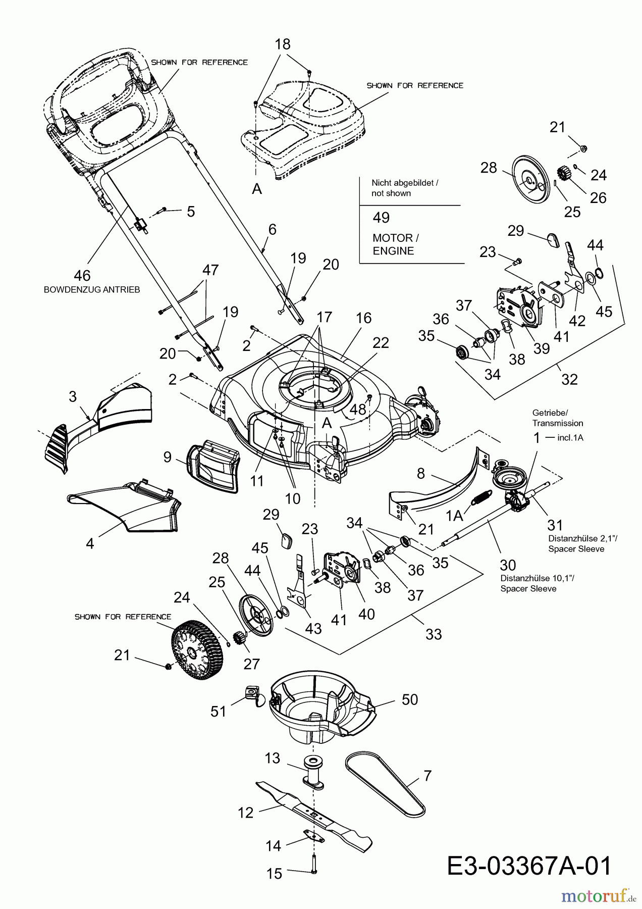  Troy-Bilt Petrol mower self propelled TB 6553 HWM 12AD568G609  (2007) Basic machine