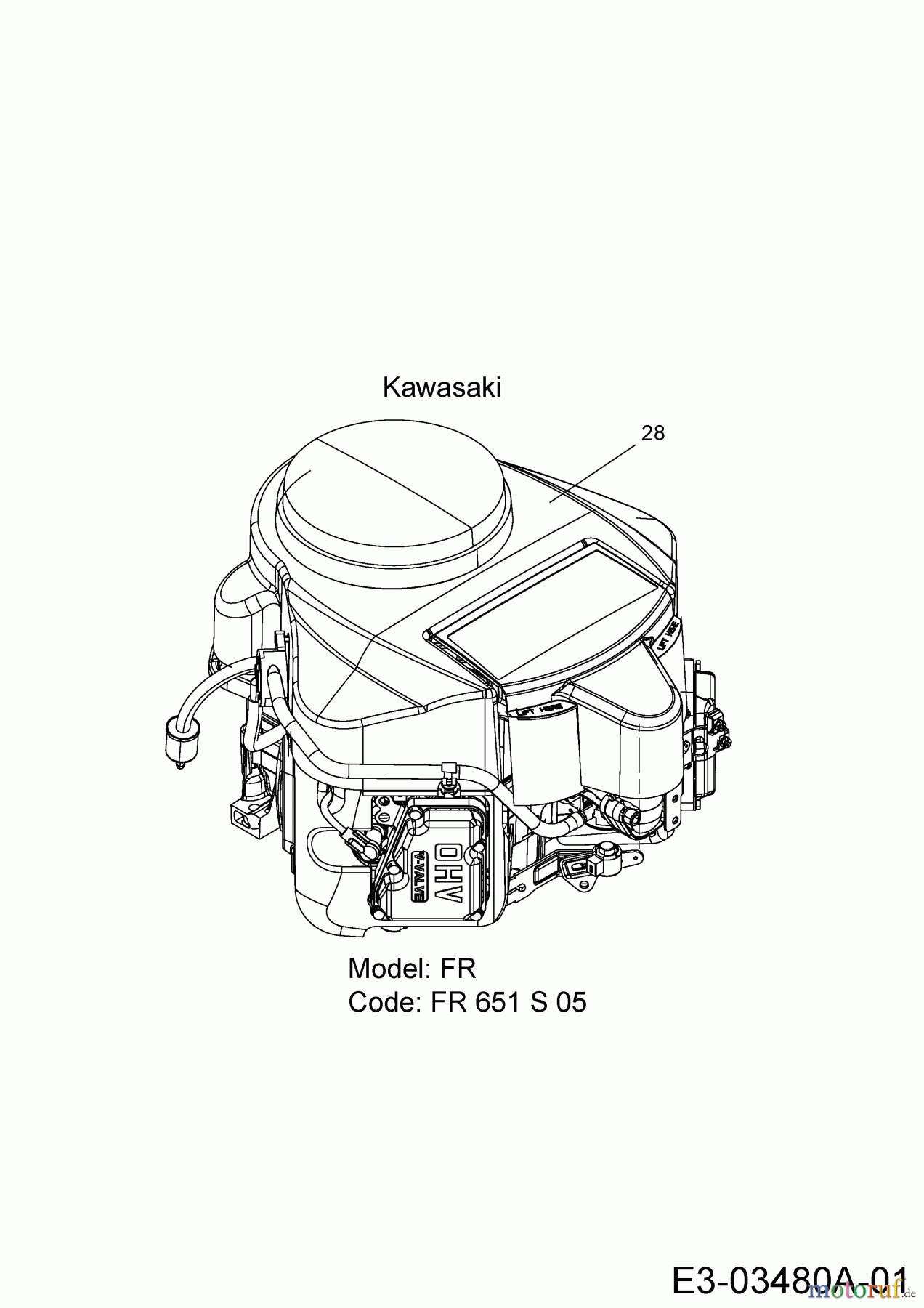  Cub Cadet Zero Turn Z-Force SZ 48 17AIDGHB603  (2014) Engine Kawasaki