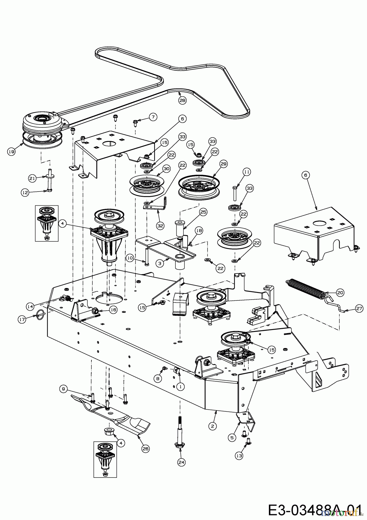  Cub Cadet Zero Turn Z-Force SZ 48 17AIDGHB603  (2014) Mowing deck B (48