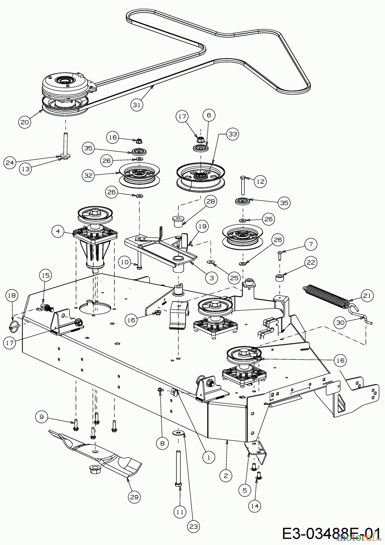 Cub Cadet Zero Turn XZ3 122 17BIDGHB603  (2018) Mowing deck B (48