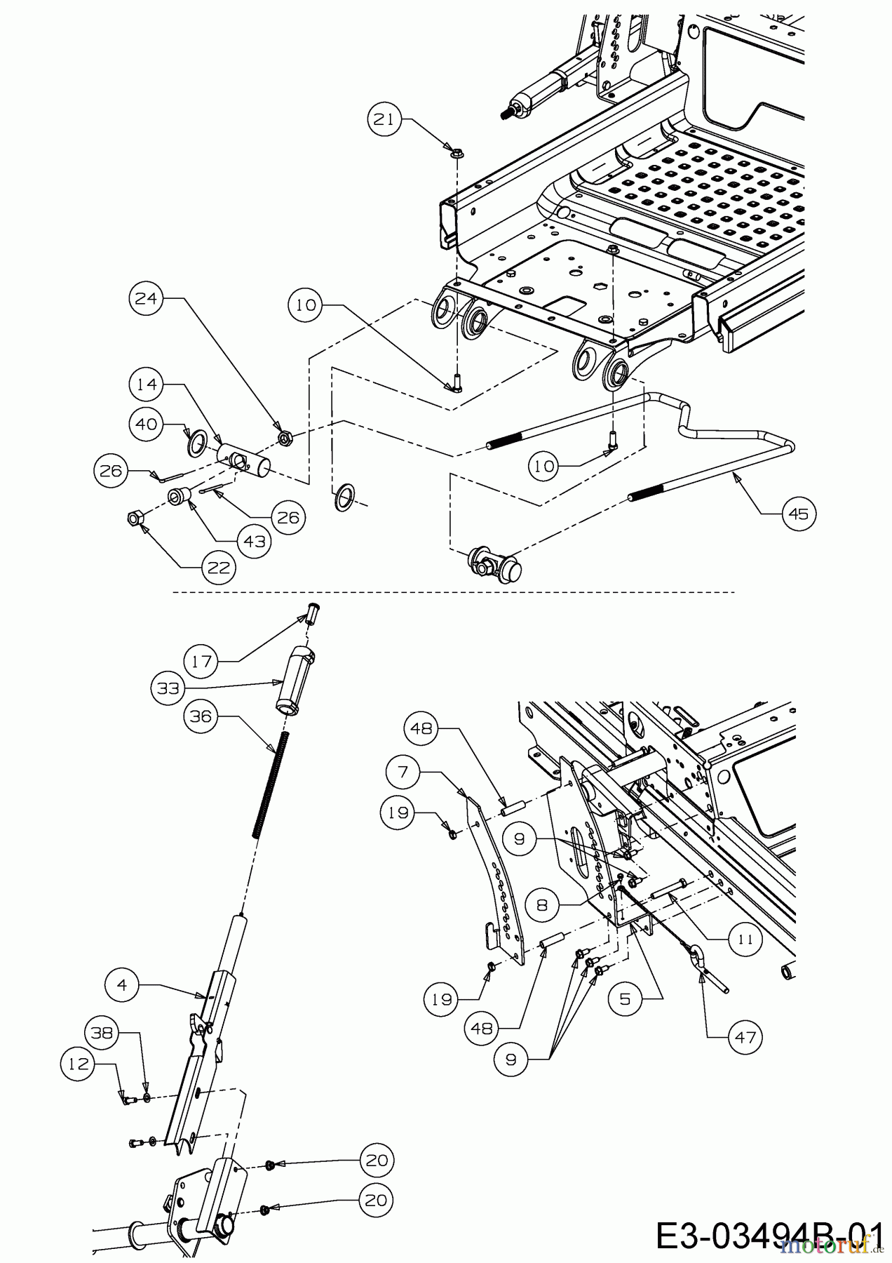  Cub Cadet Zero Turn Z-Force SZ 48 17AIDGHB603  (2015) Deck lift 1