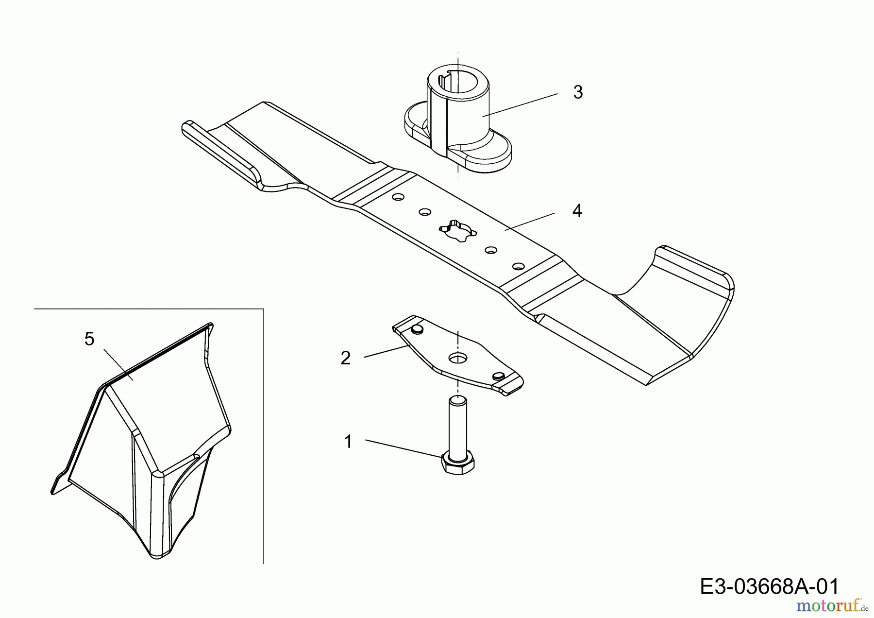 Wolf-Garten Petrol mower Ambition 420 HHW 11A-LVBQ650 (2014) Blade, Blade adapter