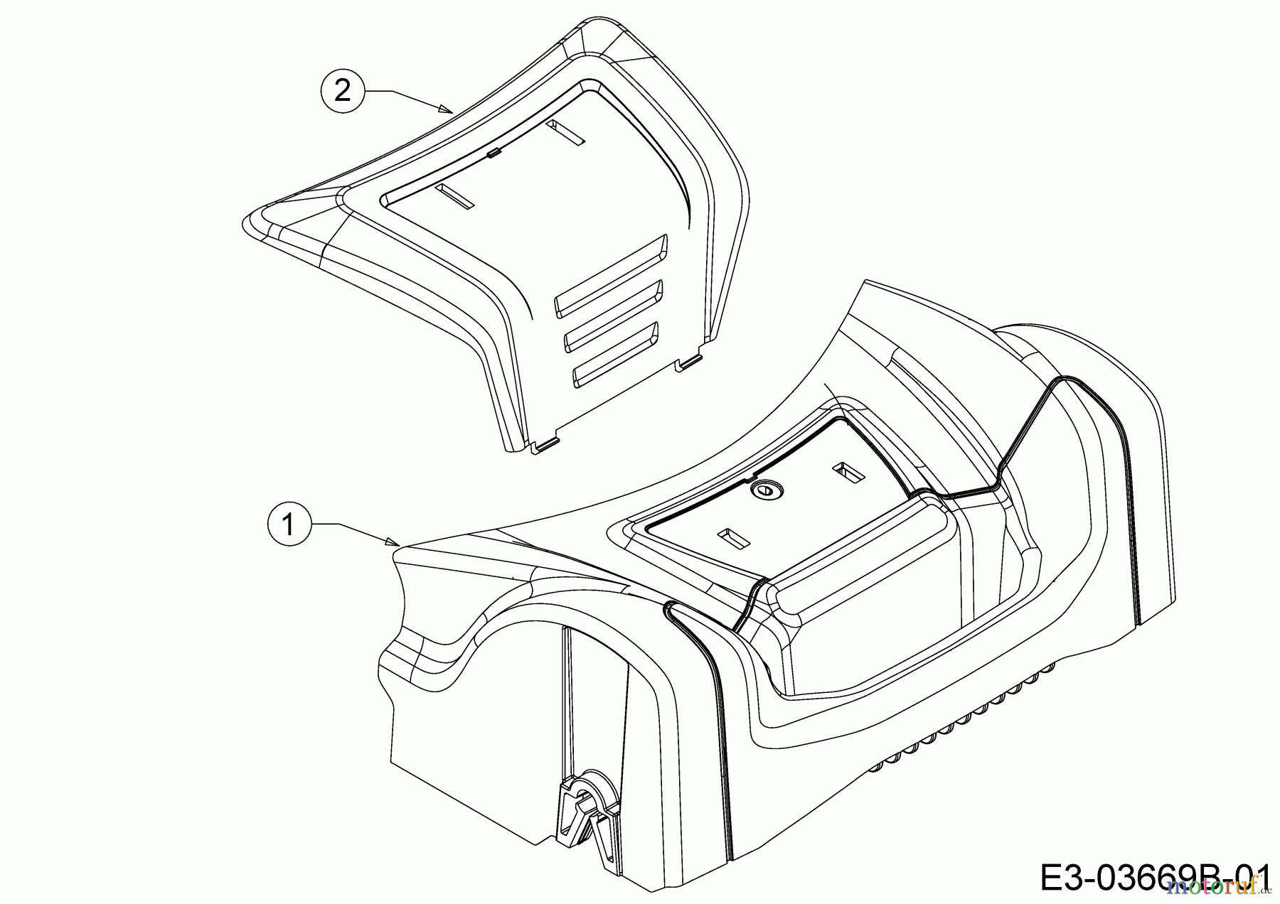  Mr.Gardener Petrol mower self propelled HW 46 BA 12B-TN5E629  (2017) Cover front axle