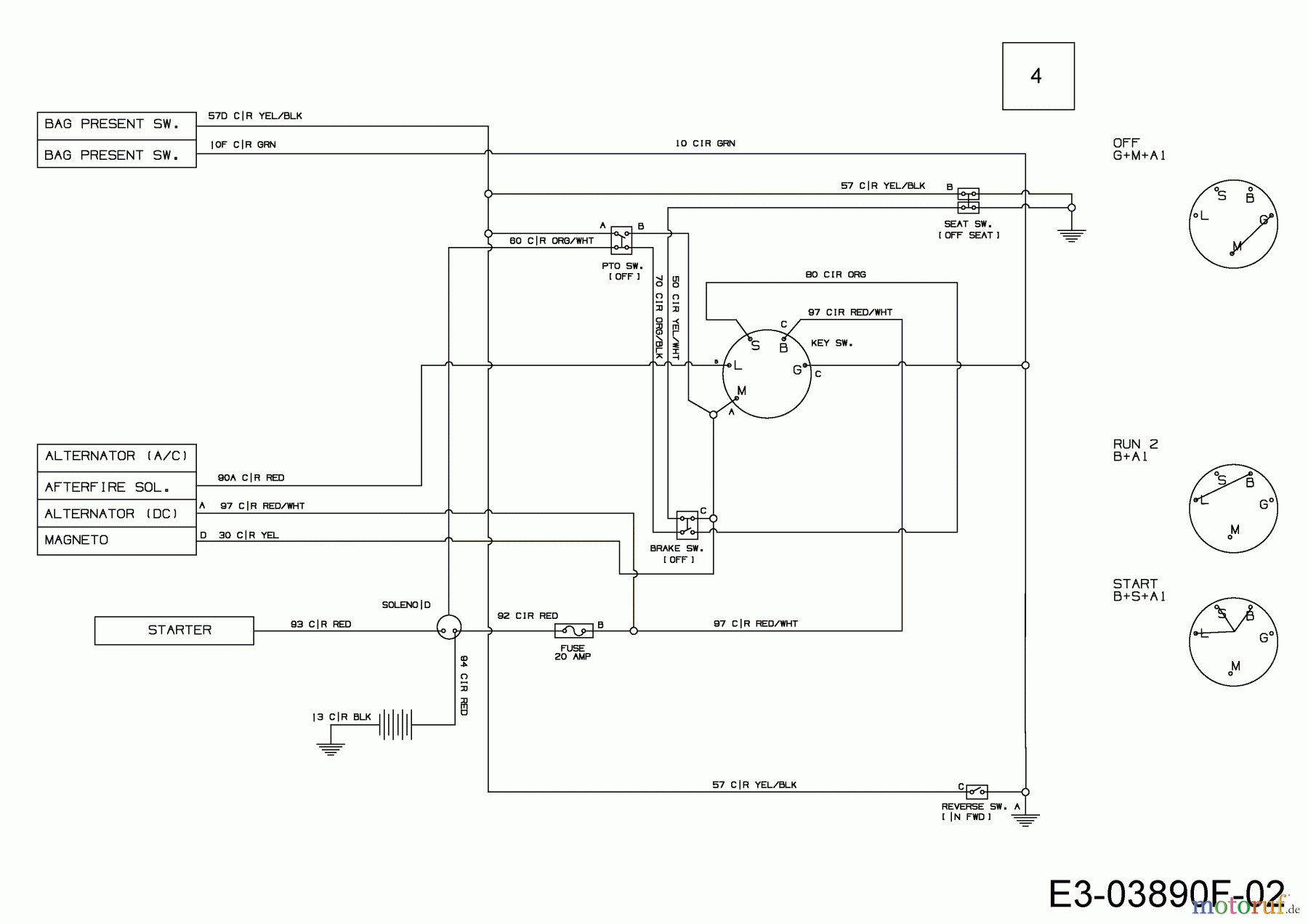  MTD Lawn tractors DL 92 T 13I2765E677  (2017) Wiring diagram