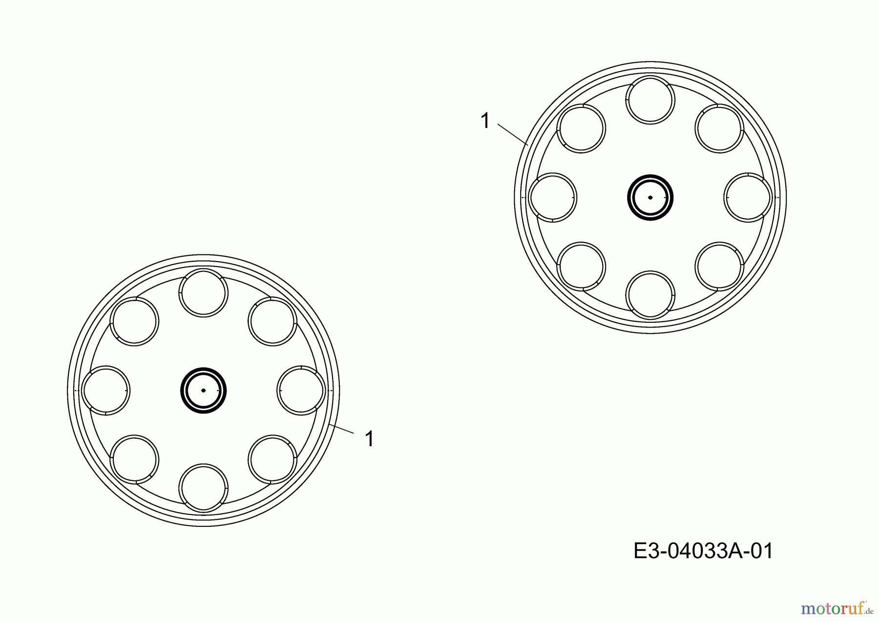  Troy-Bilt Petrol mower self propelled TB 260 12AVB21Q309  (2014) Hub caps