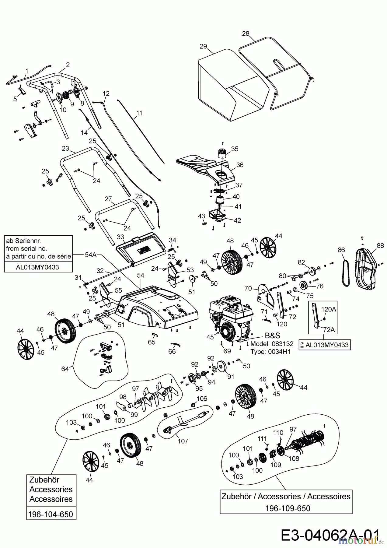 Wolf-Garten Petrol verticutter VA 357 B 16AHGJ0F650   (2017) Basic machine