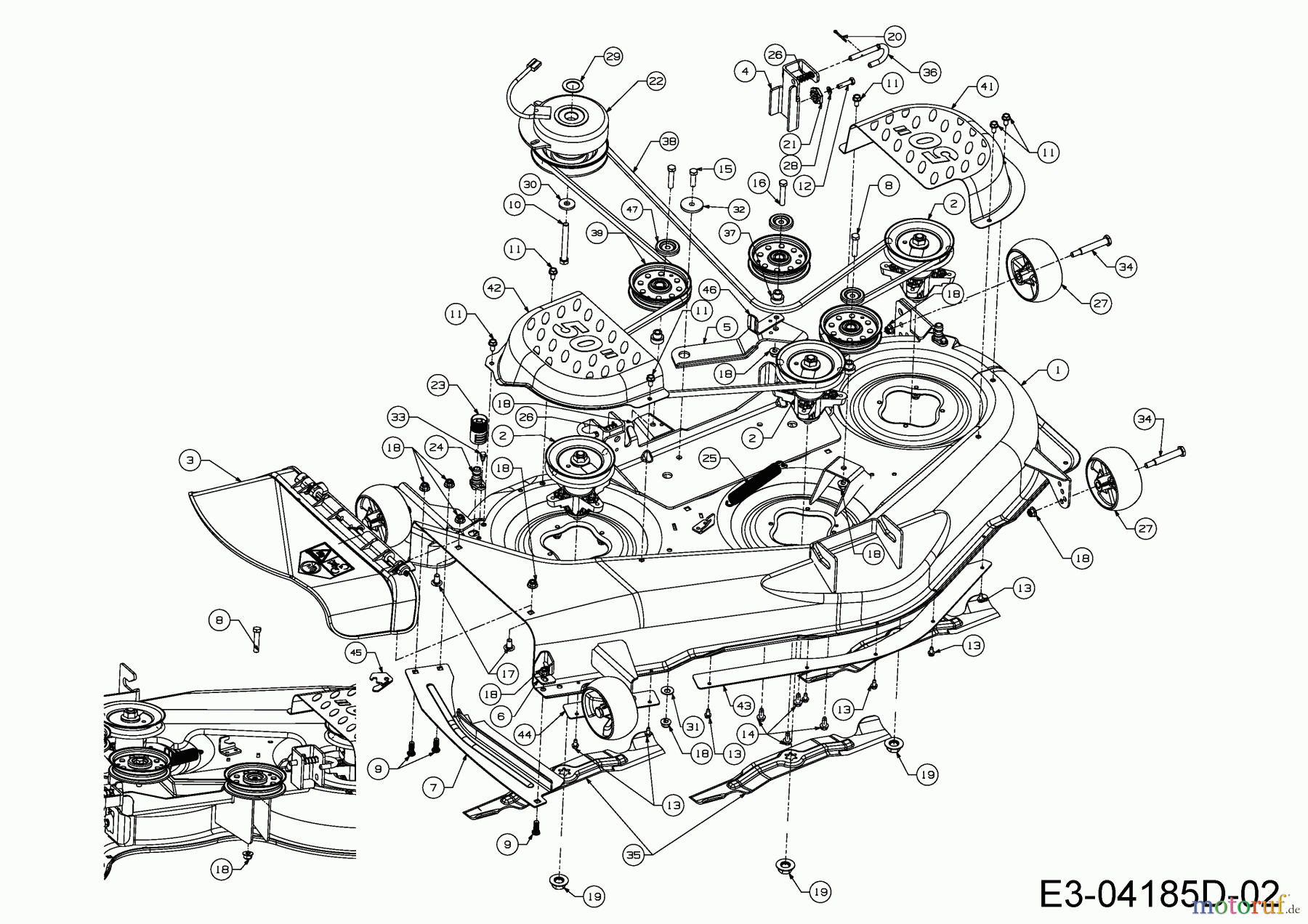  Cub Cadet Zero Turn RZT 50 17YF2ACP010  (2015) Mowing deck P (50