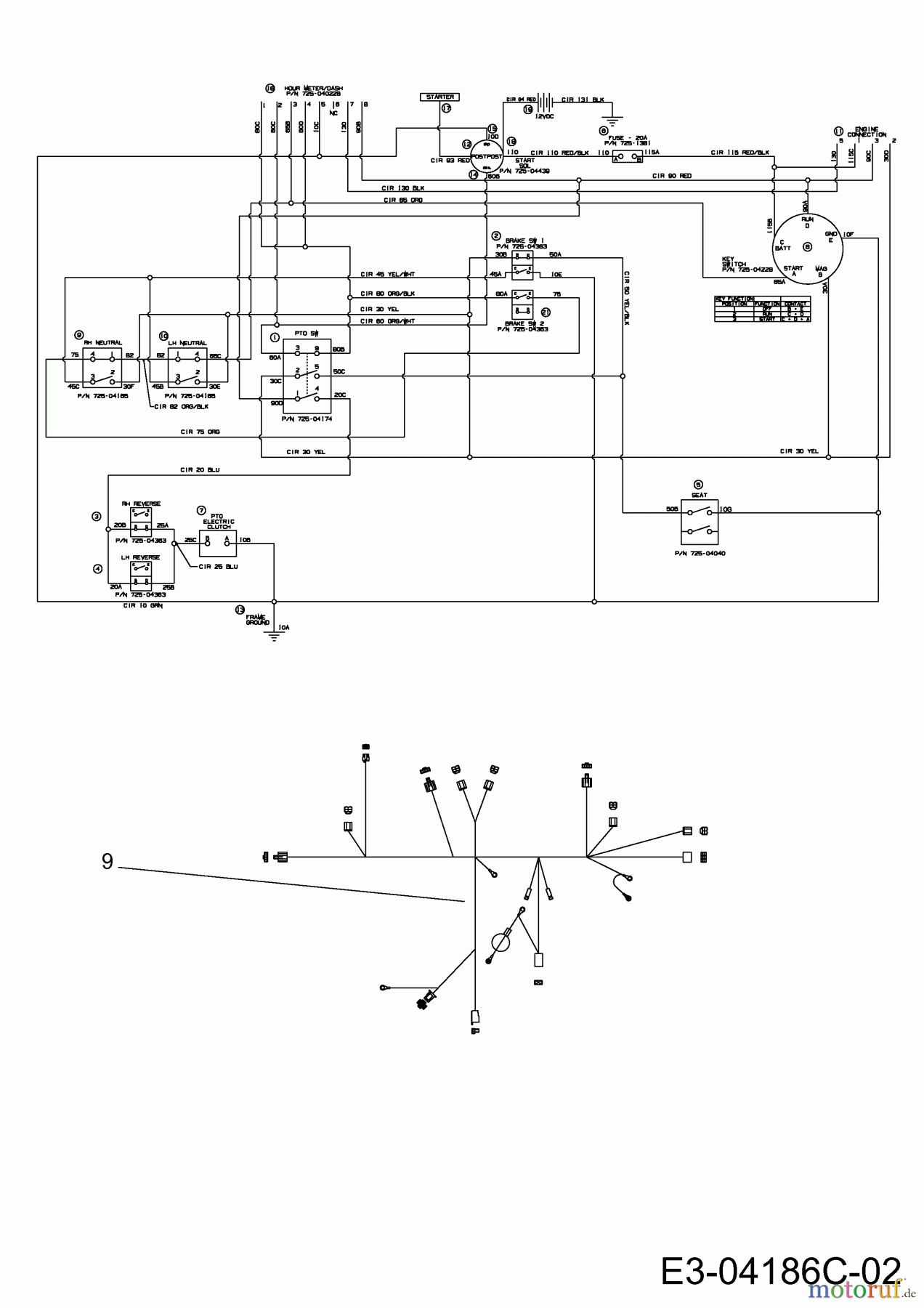  Massey Ferguson Zero Turn MF 50-22 ZT 17AI2ACP695  (2012) Wiring diagram