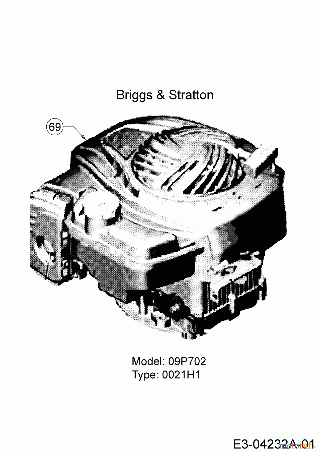  MTD Petrol mower self propelled Smart 53 MSPB 12A-A05D600  (2014) Engine Briggs & Stratton