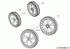MTD 21" 11A-A1S5345 (2018) Listas de piezas de repuesto y dibujos Wheels