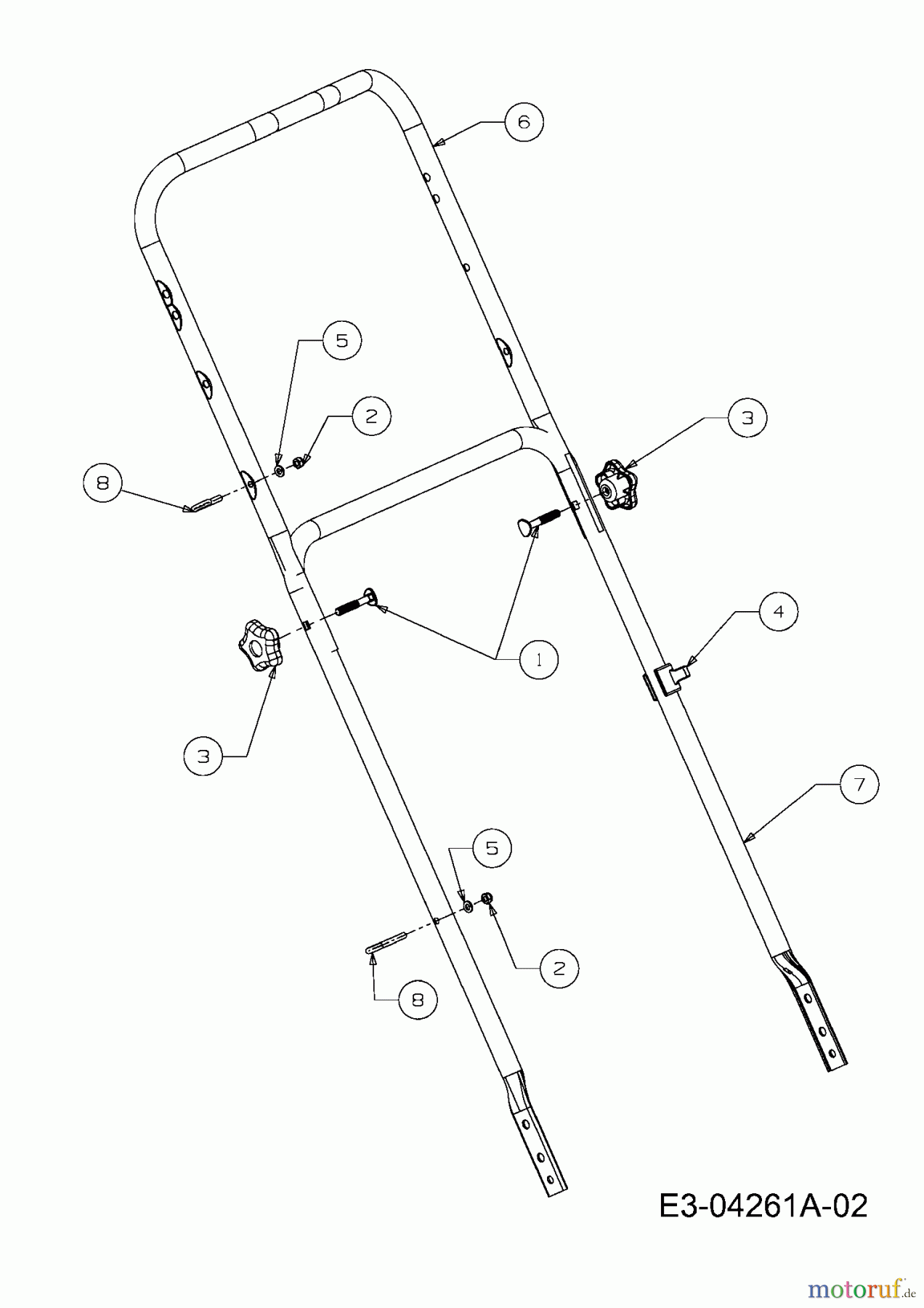  M Tech Petrol mower self propelled M 5355 SP 12C-84MF605  (2008) Handle from 09.01.2008
