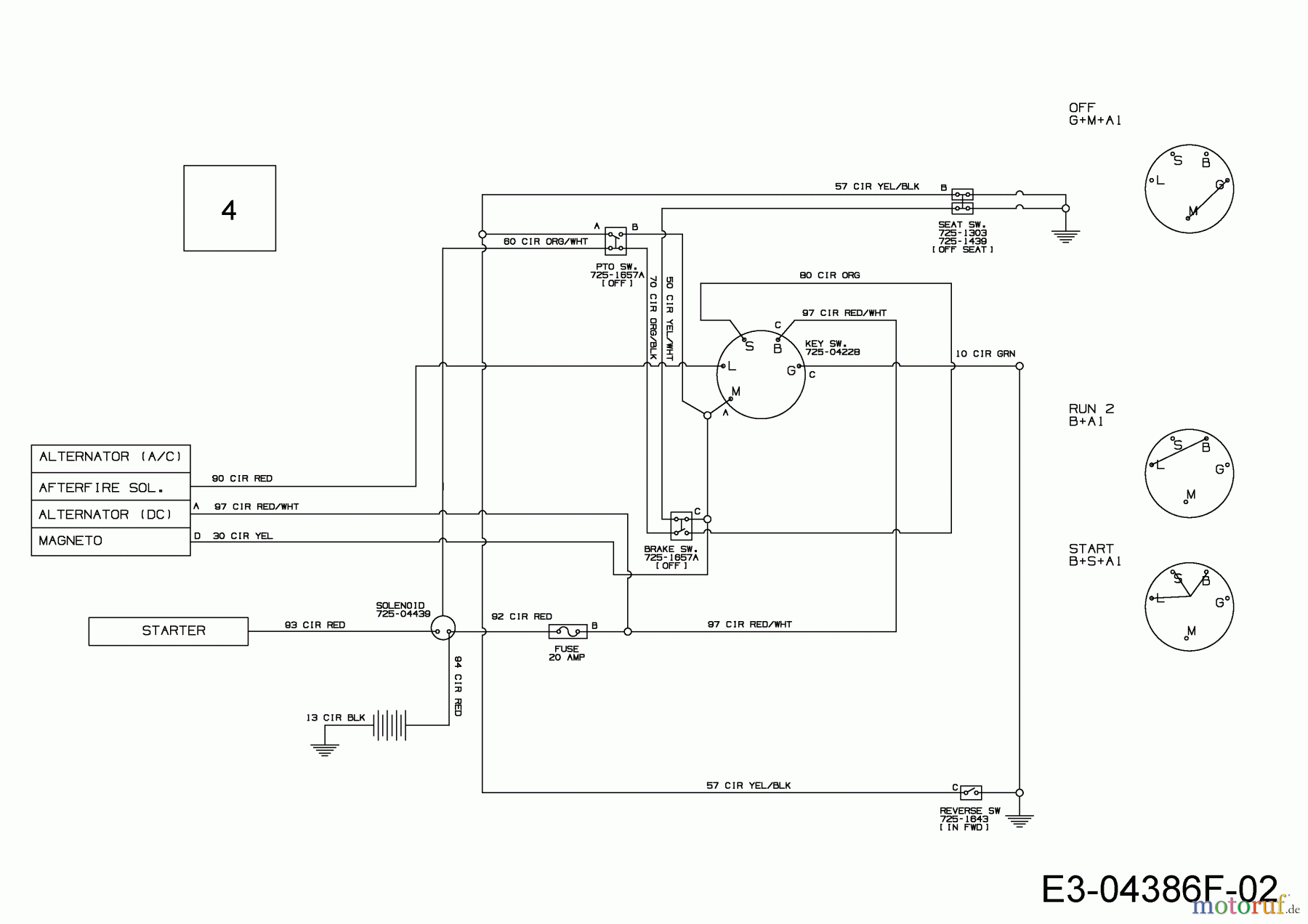  MTD Lawn tractors DL 96 H 13H2795F677  (2016) Wiring diagram