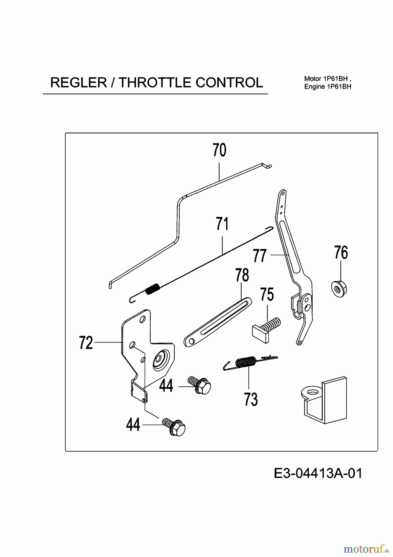 MTD-Engines Vertical 1P61BH 752Z1P61BH  (2008) Governor