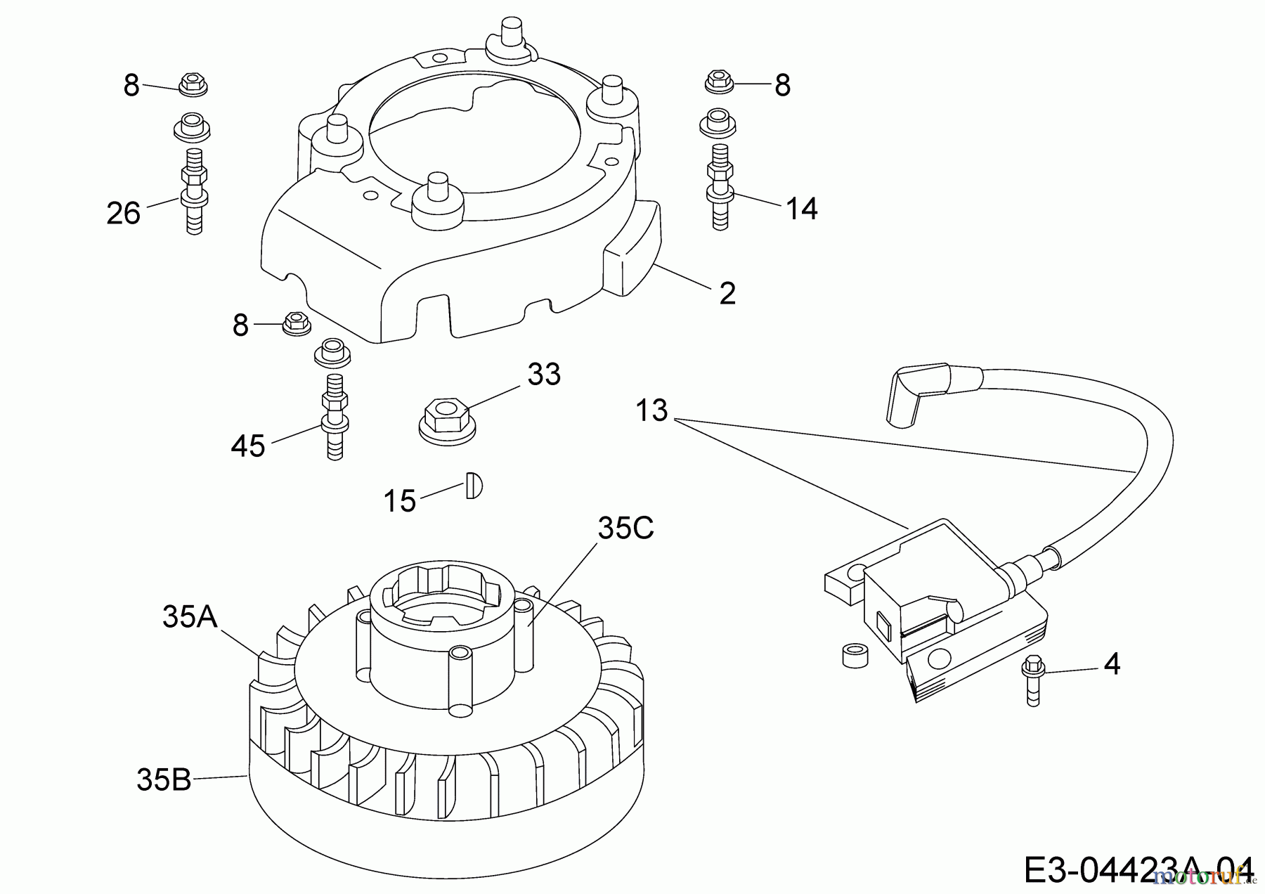  MTD-Engines Vertical 1P65WH 752Z1P65WH  (2007) Flywheel, Ignition coil