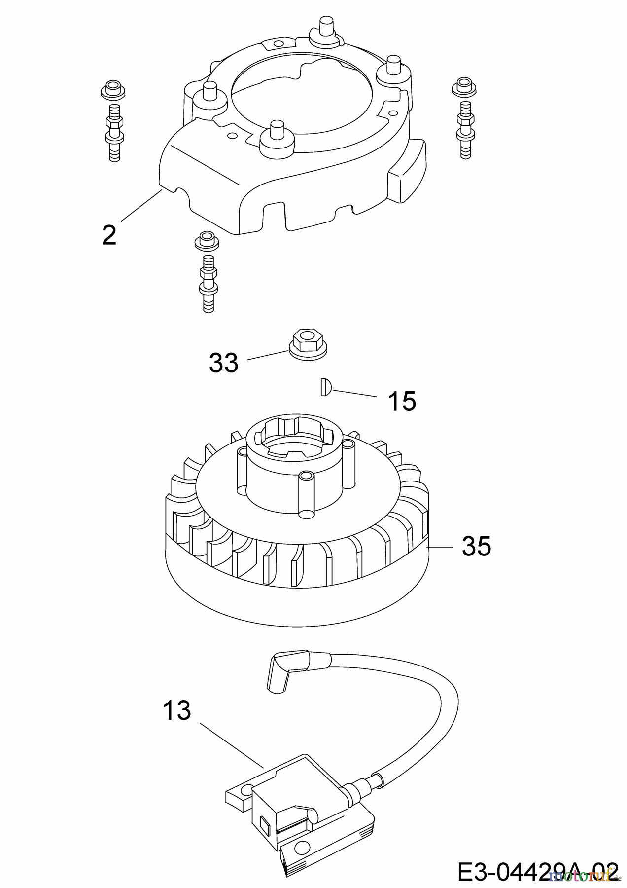  MTD-Engines Vertical 1P70LH 752Z1P70LH  (2007) Blower housing, Flywheel, Ignition coil
