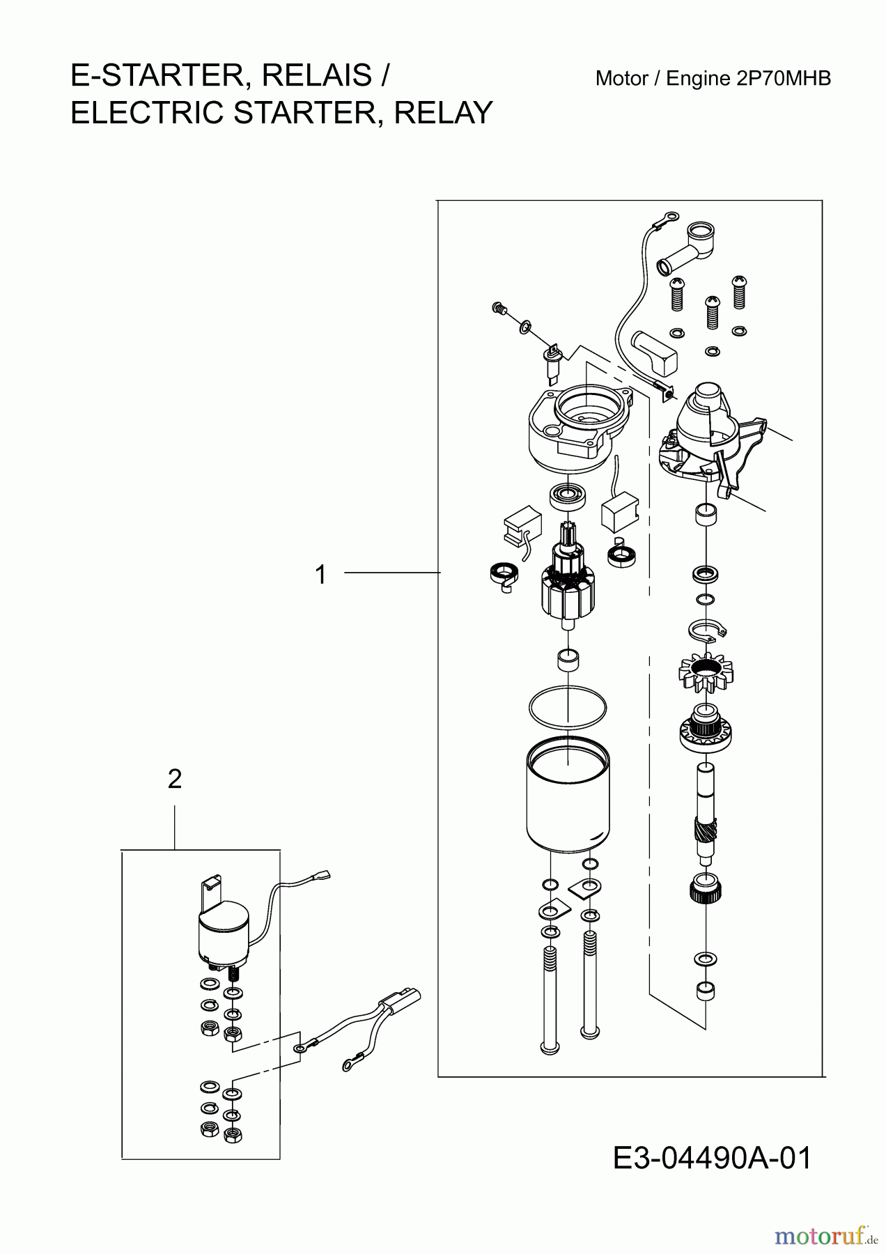 Wolf-Garten Petrol engines MTD 2 P 70 MHB 752Z2P70MHB (2010) Electric starter