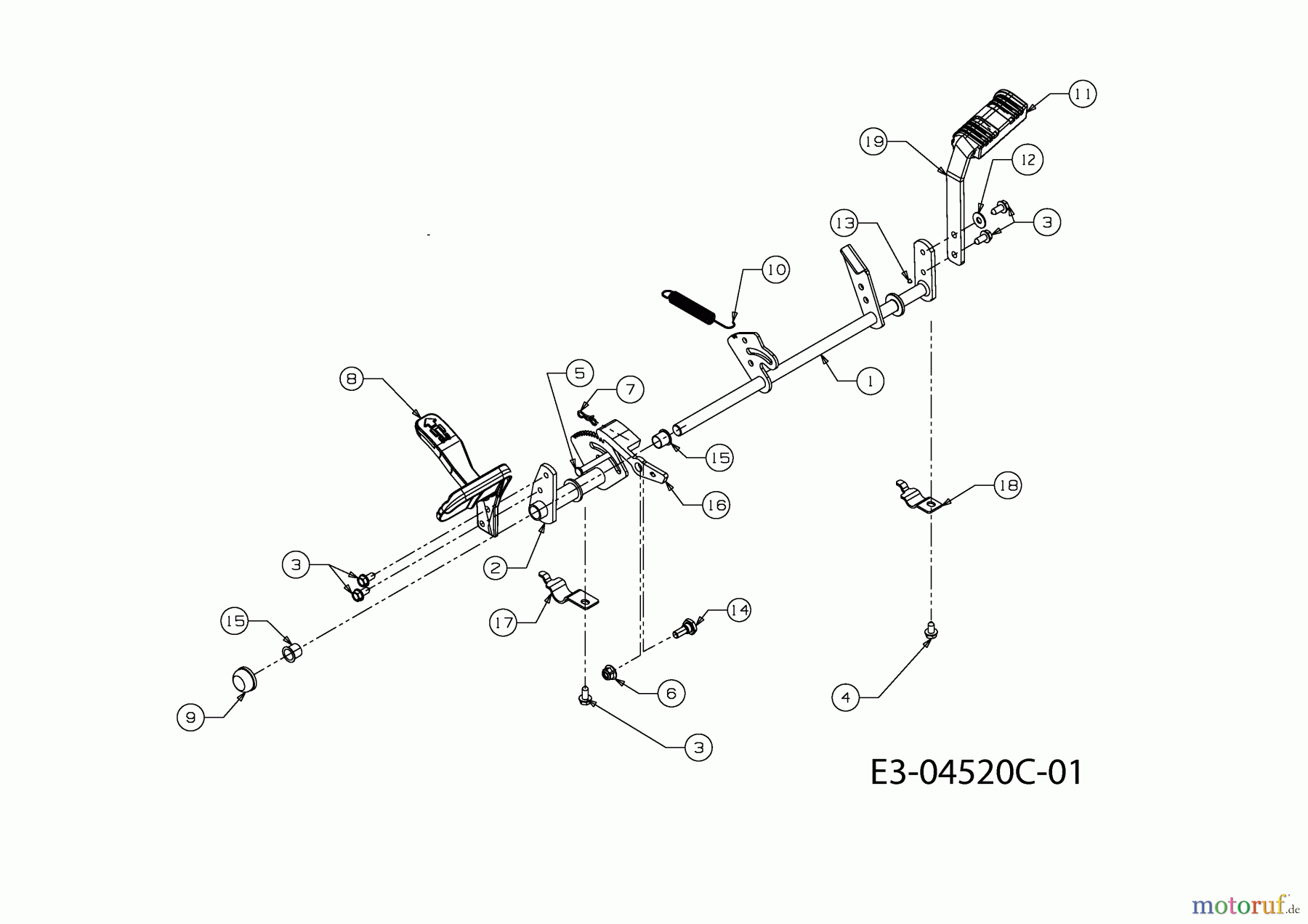 Yard-Man Lawn tractors HG 9160 K 13BG91YG643 (2011) Pedals