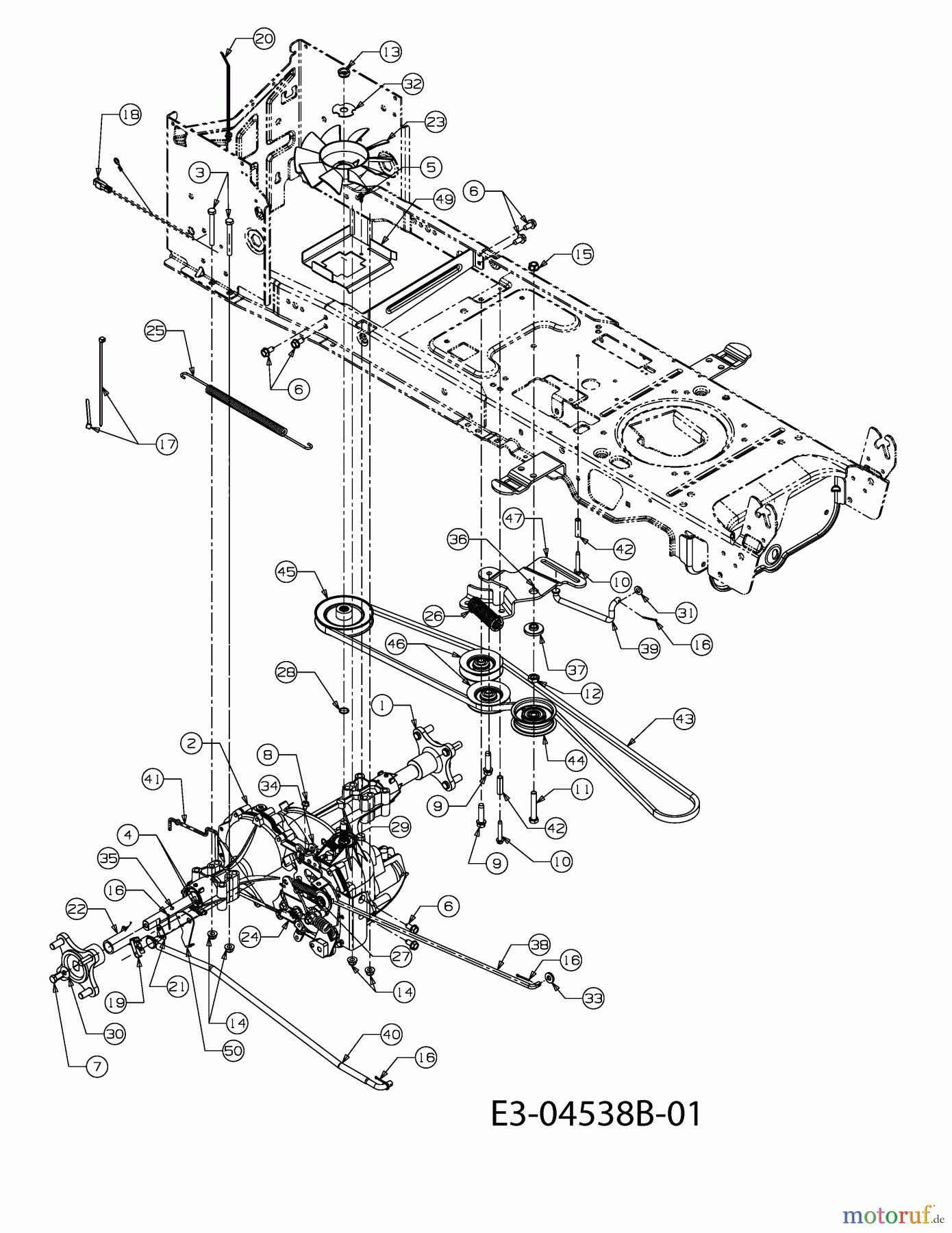  Massey Ferguson Lawn tractors MF 50-25 SD 13AI92CP695  (2011) Drive system