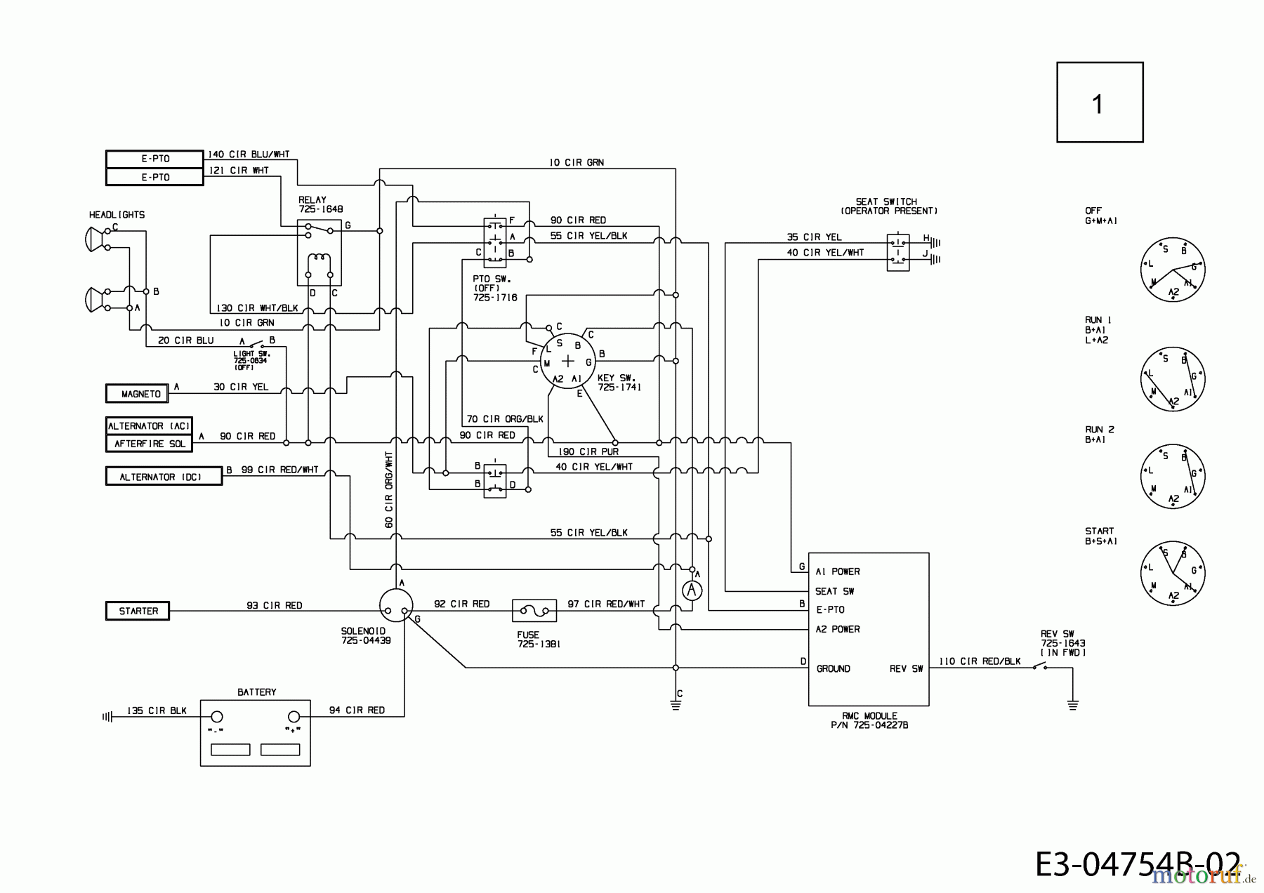  Cub Cadet Lawn tractors CC 1017 13AV91AF603  (2011) Wiring diagram