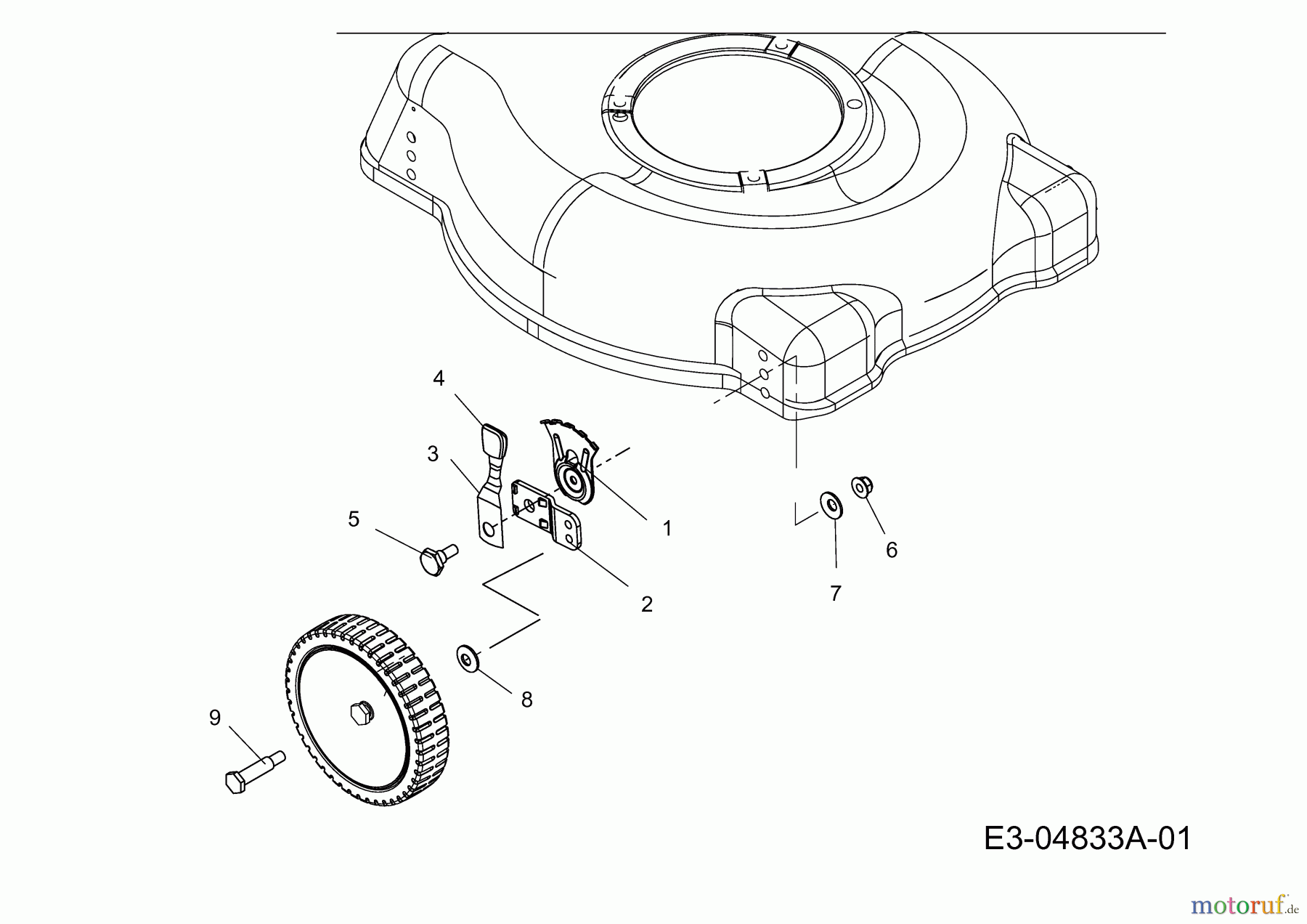  Black-Line Petrol mower 4048 HWM 11A-V14M683  (2009) Cutting hight adjustment