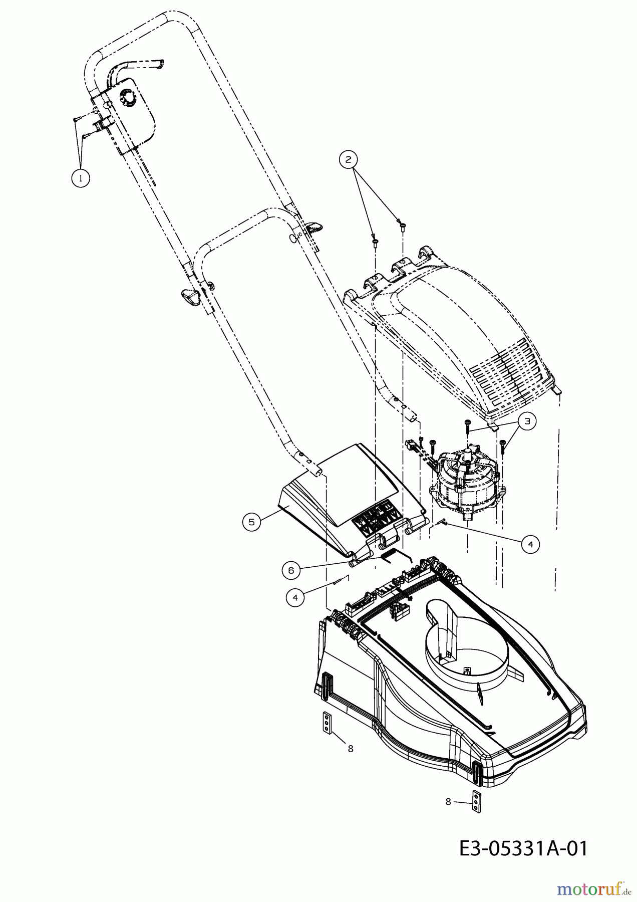  Yard-Man Electric mower YM 1314 E 18D-Z1F-643  (2010) Rear flap, Deck housing