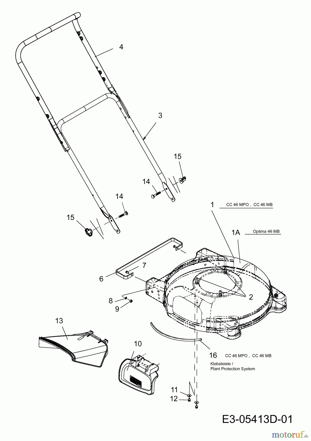  Cub Cadet Petrol mower CC 46 MPO 11D-70JT603  (2014) Deck housing