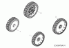 MTD SP 46 O 12D-J5M1615 (2012) Listas de piezas de repuesto y dibujos Wheels