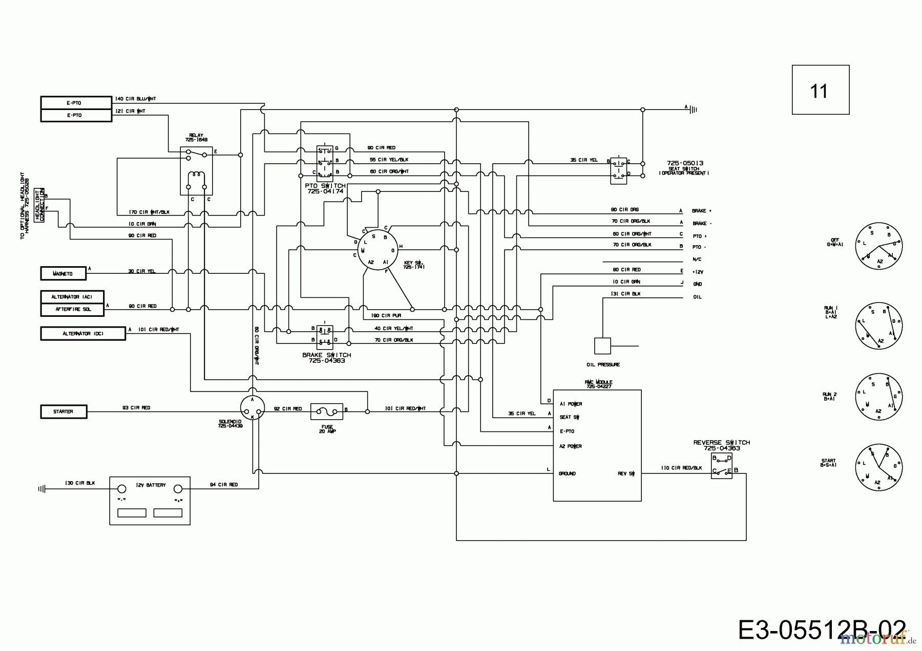 Cub Cadet Zero Turn Z-Force 48 S 17AI5BHB603 (2010) Wiring diagram