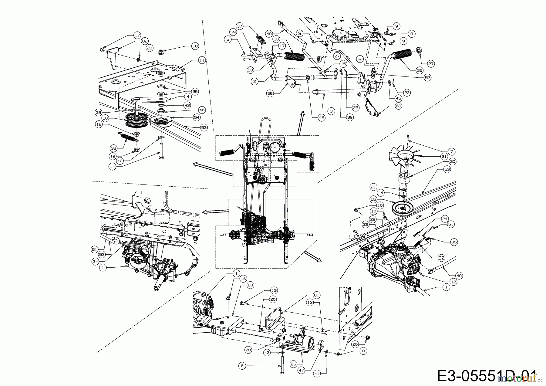  MTD Lawn tractors 155-92 LE 13HM71KE676  (2014) Drive system