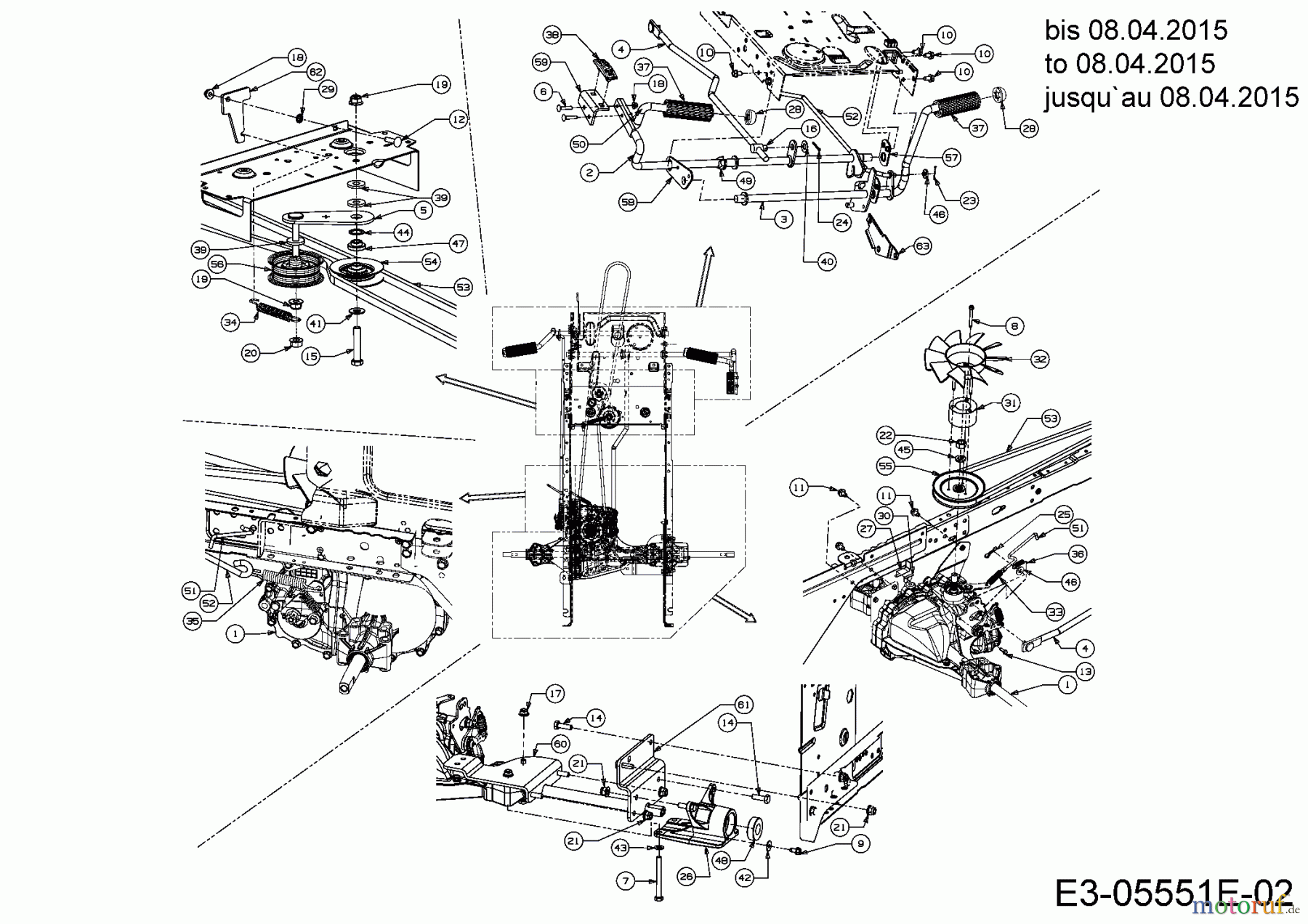 Black Edition Lawn tractors 180-92 13HT717E615 (2015) Drive system to 08.04.2015