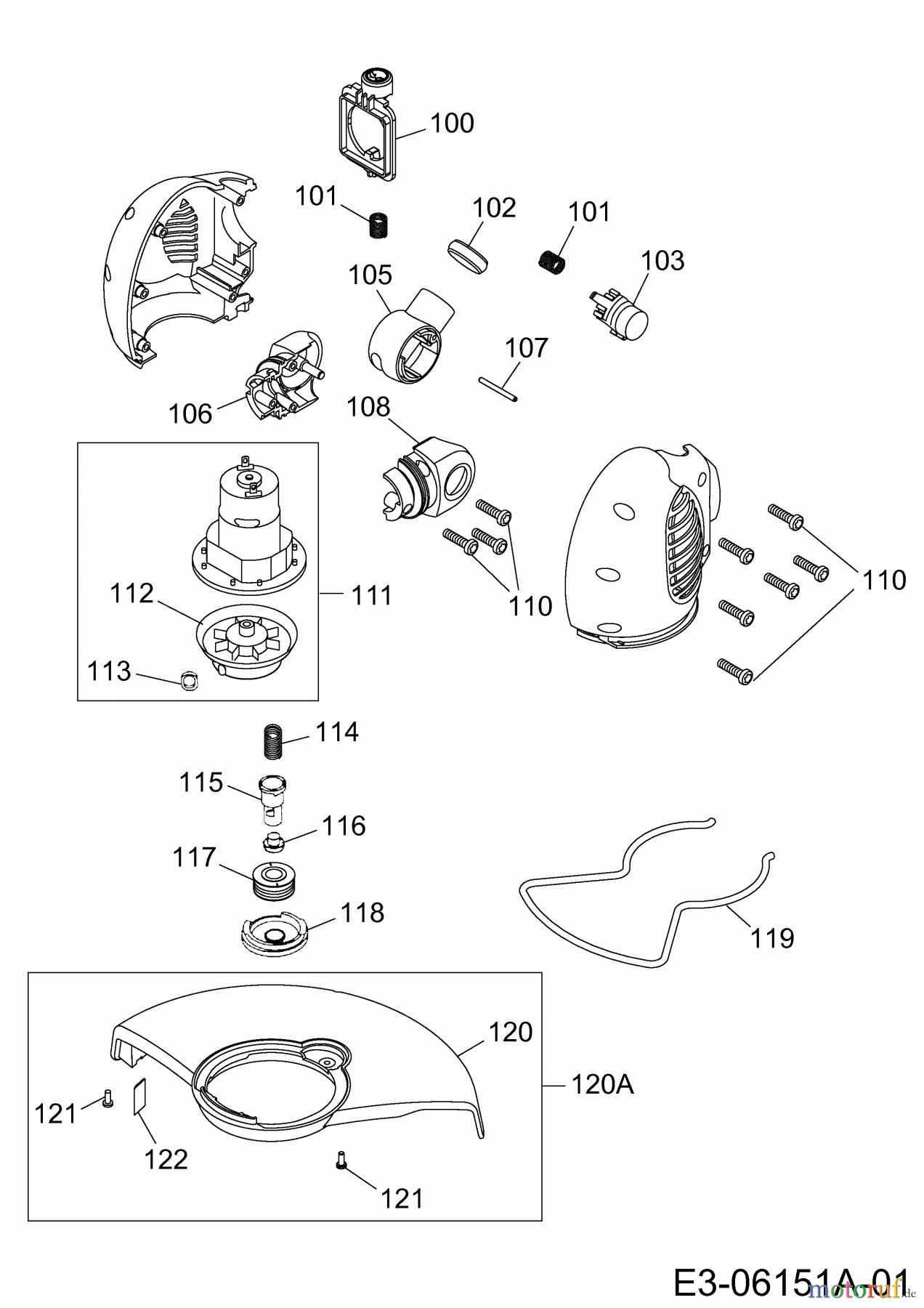  Wolf-Garten Battery trimmer Li-Ion Power GT 815 7134880 Series G  (2011) Electric motor, Spool and string