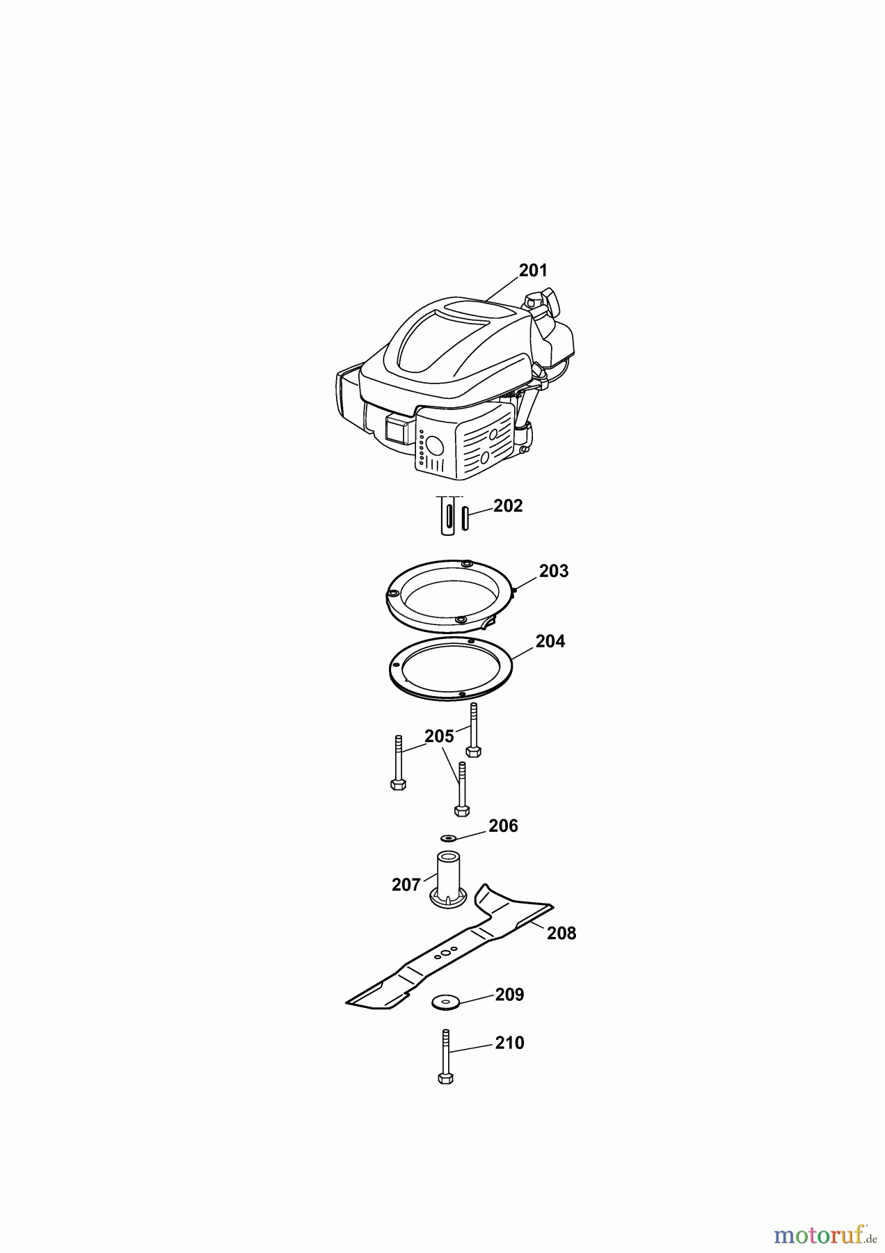  Gutbrod Petrol mower HB 42 11AWA4M2690  (2010) Blade, Blade adapter, Engine