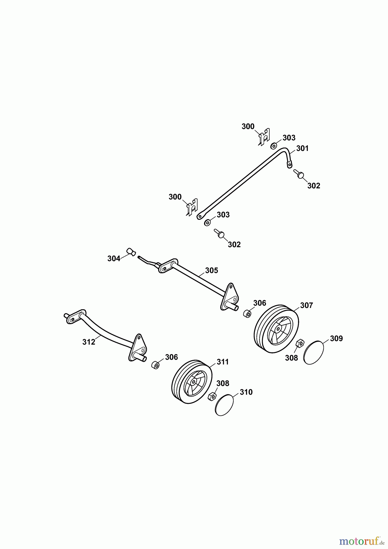  Gutbrod Petrol mower HB 48 11AWB5M1690  (2010) Wheels, Cutting hight adjustment