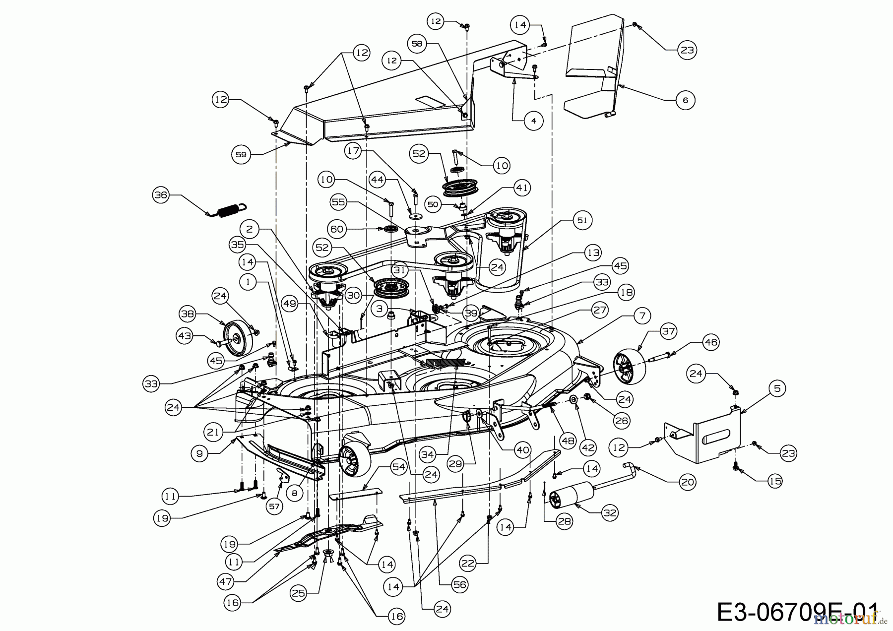  Cub Cadet Garden tractors CC 1224 KHP 14HQ94AP603  (2015) Mowing deck P (50