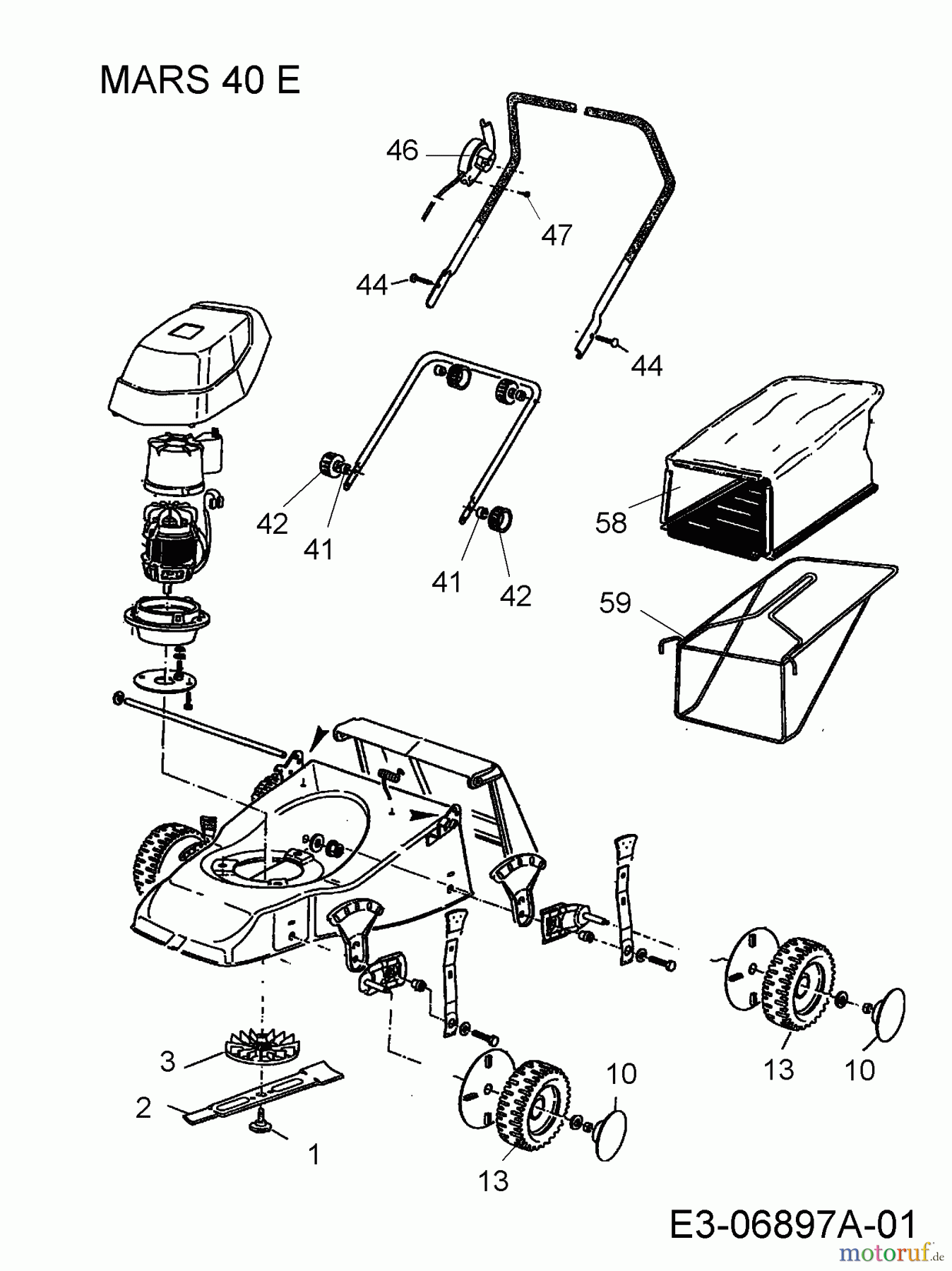 Rasor Electric mower MARS 40 E 18ABF1F-618 (2011) Basic machine