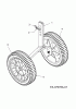 Mastercut MC 330-61 21C-33MV659 (2011) Listas de piezas de repuesto y dibujos Wheel support, Wheels