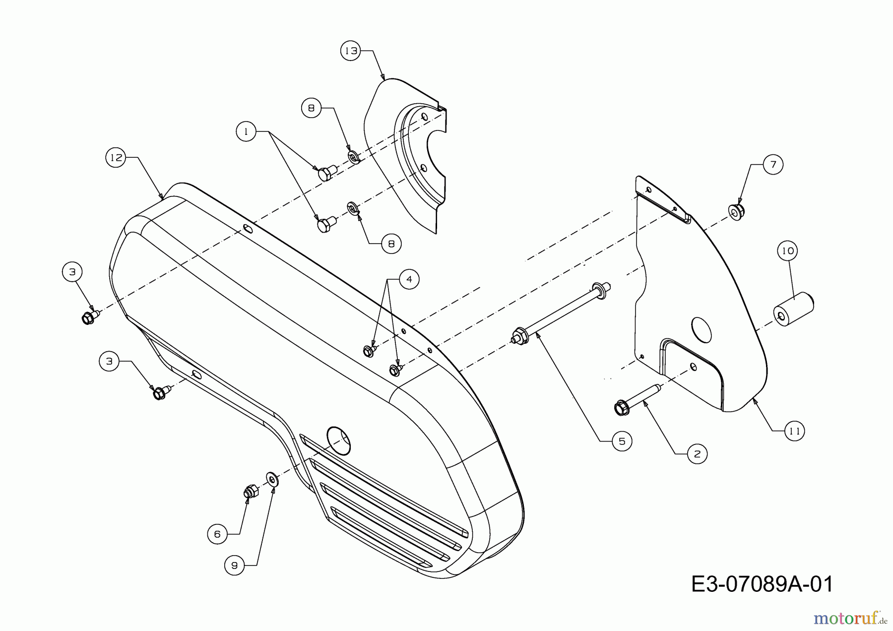  MTD Tillers T 380 B 21C-382A602  (2011) Belt cover