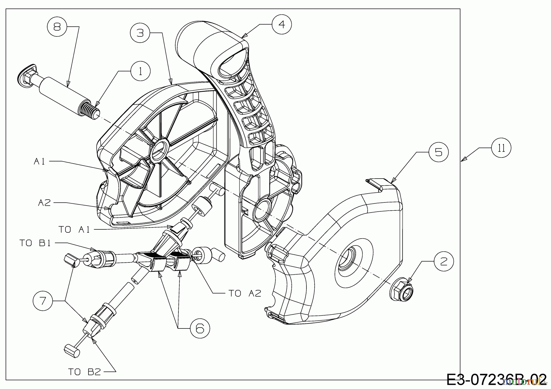  Cub Cadet Snow throwers 221 LHP 31AR2T6D603  (2019) Throwing range linkage
