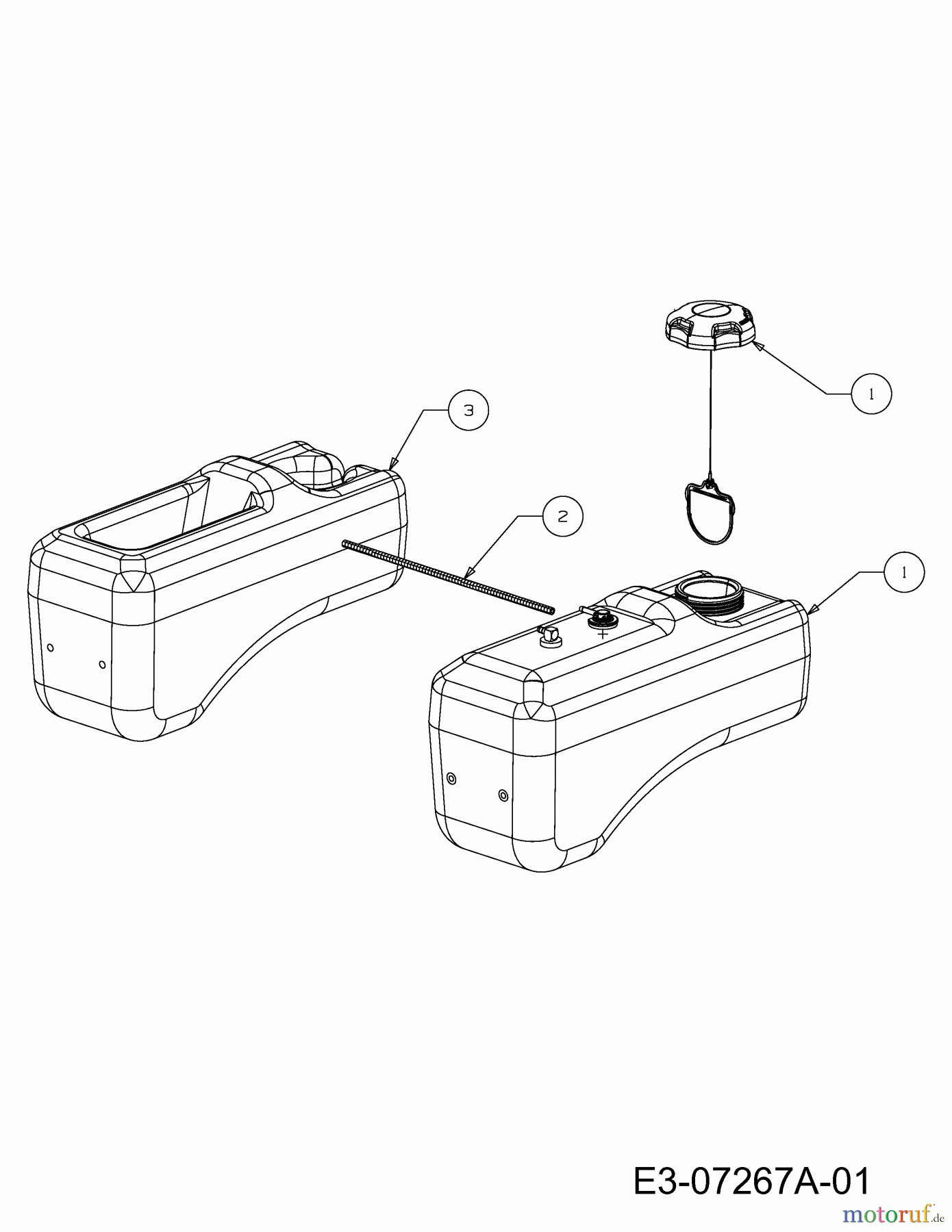 Cub Cadet Zero Turn Z-Force 48 S 17AI5BHB603 (2010) Fuel tank until 07.01.2011